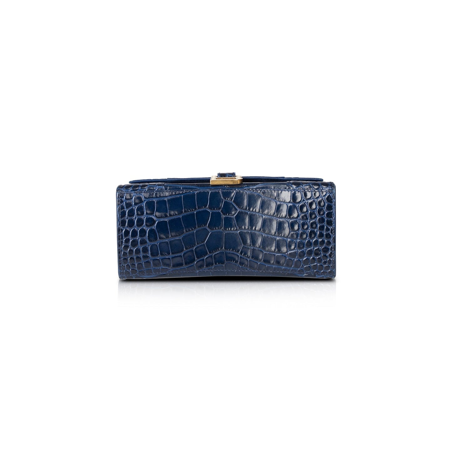 Balenciaga Croc-Embossed Hourglass Small Top Handle Bag