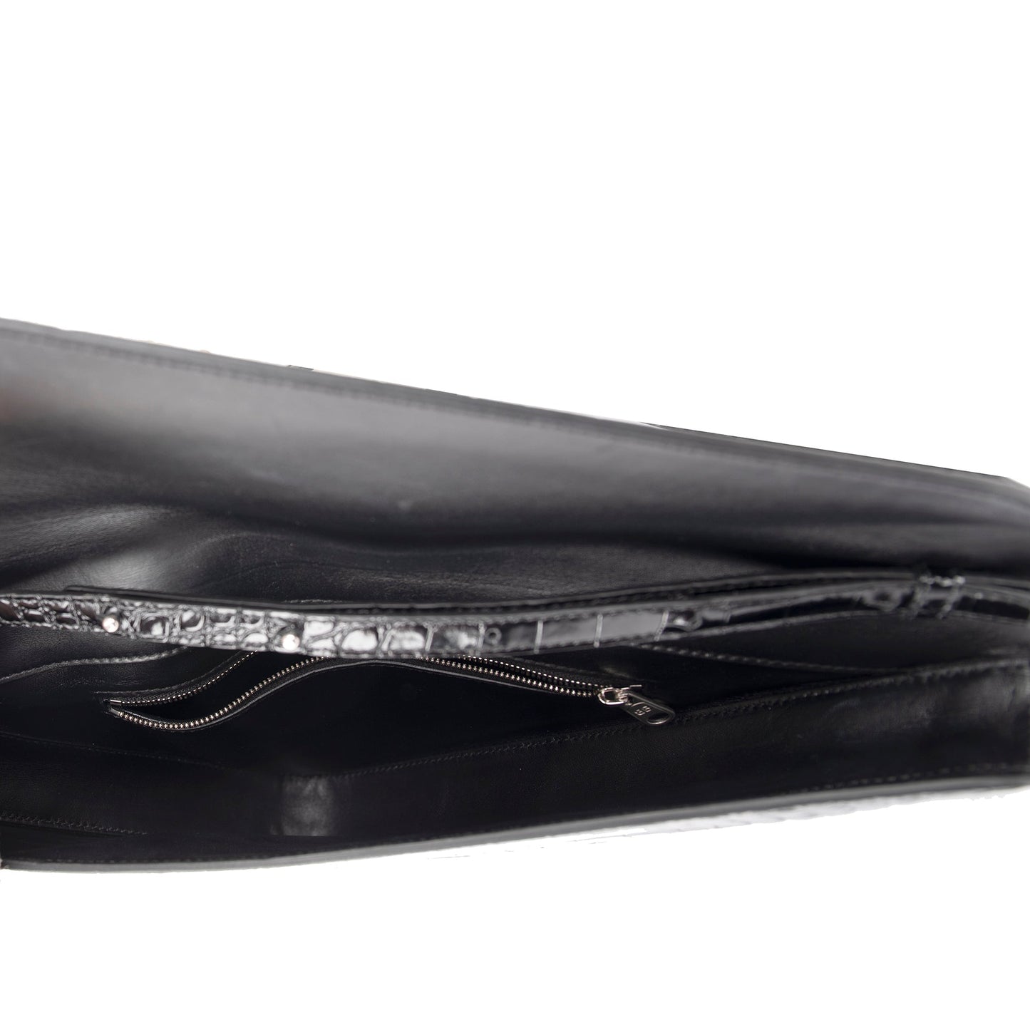 Balenciaga Croc-Embossed Triangle Bag