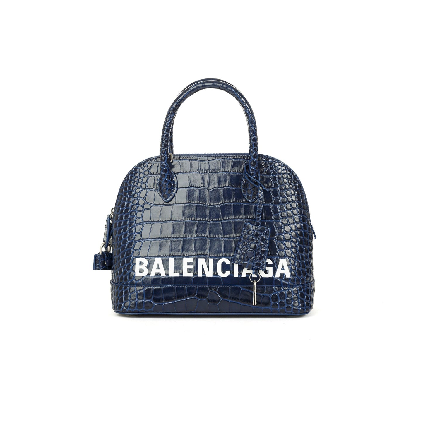 Balenciaga Croc Embossed Ville S Top Handle Bag