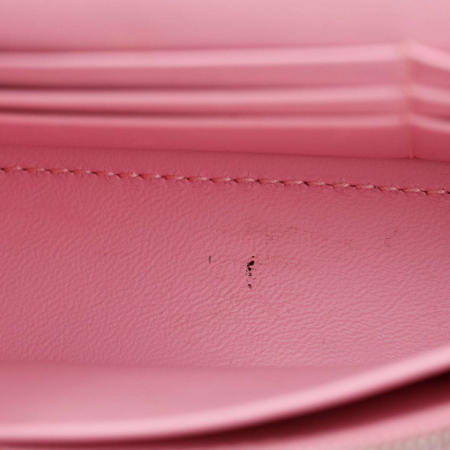 Balenciaga Crocodile Embossed Hourglass Wallet on Chain