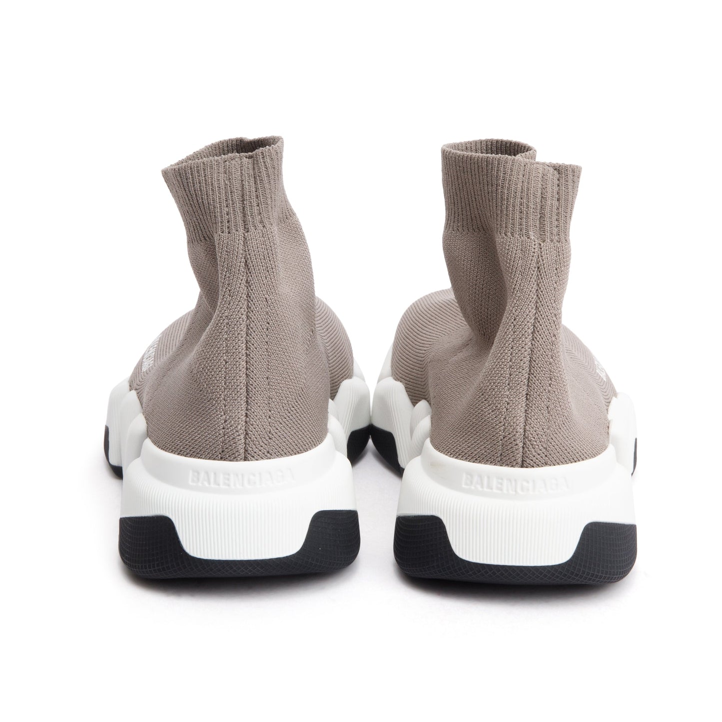 Balenciaga Dark Beige Knit Speed LT Trainer Sock Sneaker, Size 35