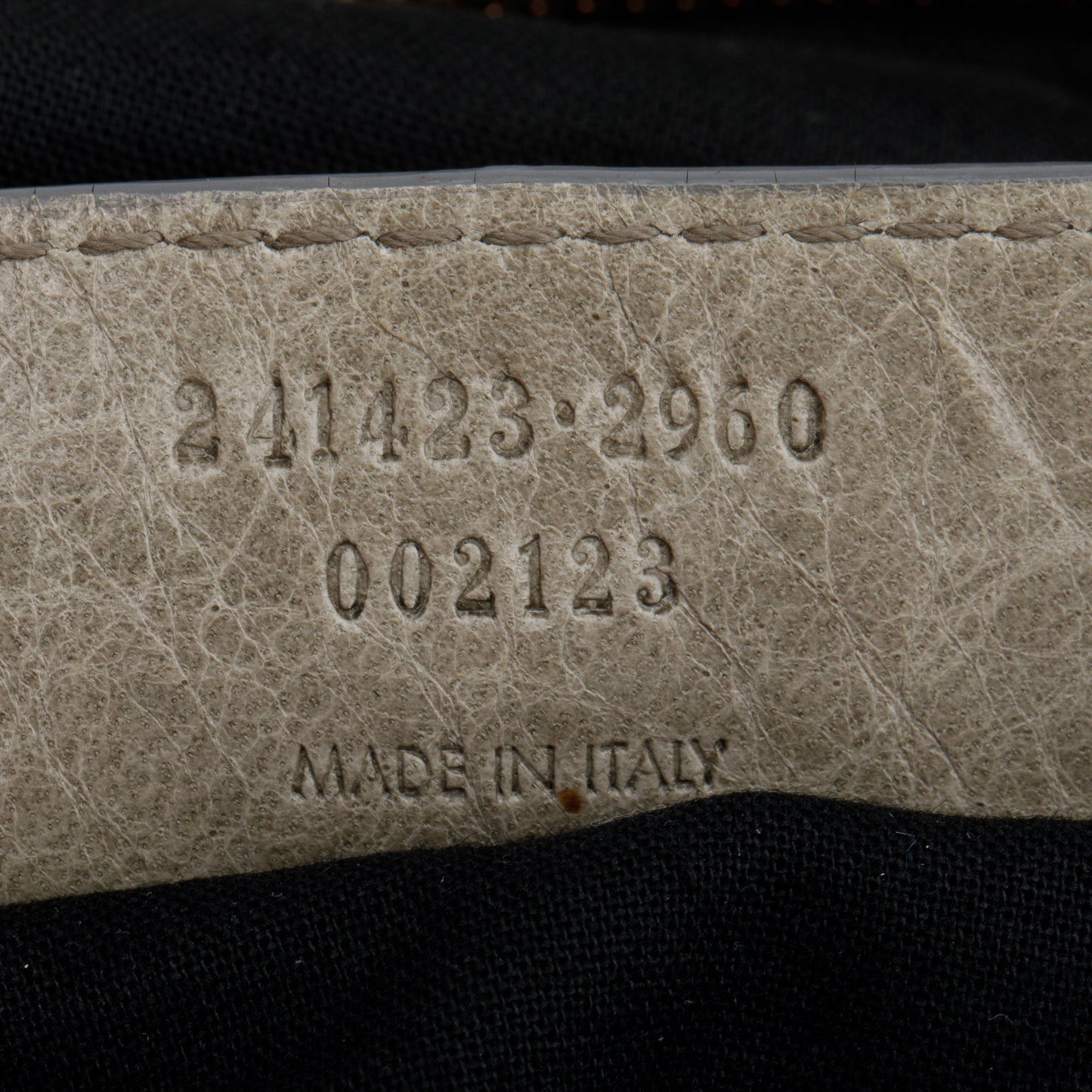 Balenciaga Grey Agneau Leather Laser Cut Cross Classic City Bag