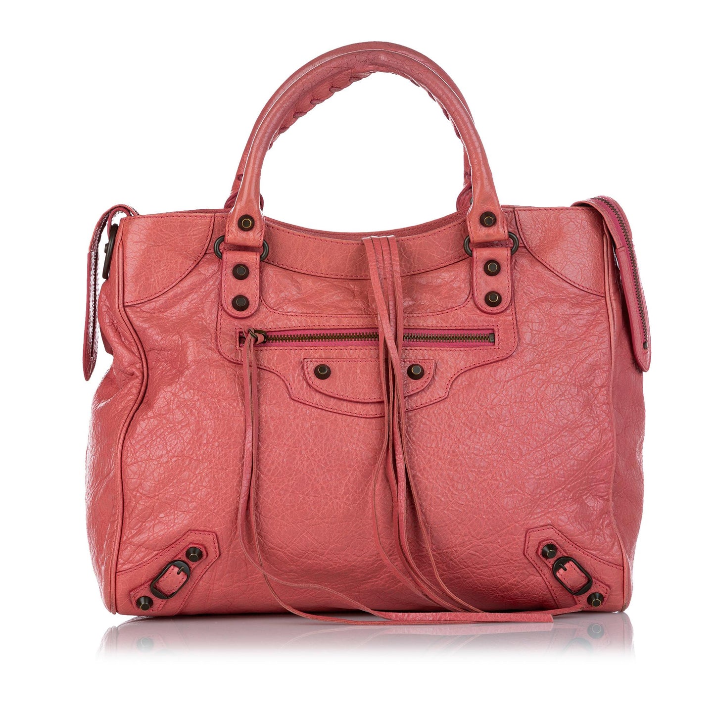 Luxury Balenciaga Trending 2025 Motocross Classic Velo Lambskin Leather Satchel (SHG-26682)