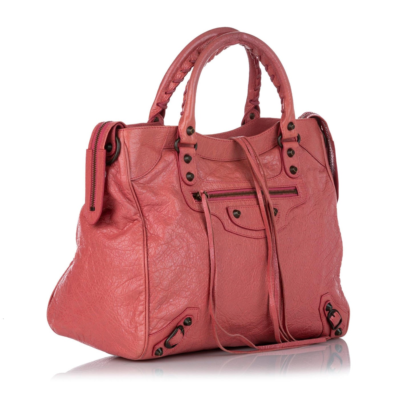 Luxury Balenciaga Trending 2025 Motocross Classic Velo Lambskin Leather Satchel (SHG-26682)