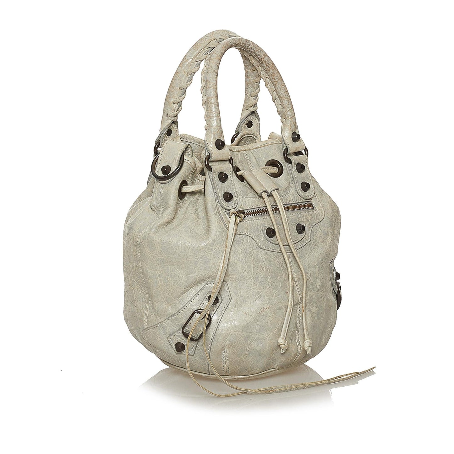 Luxury Balenciaga Trending 2025 Motocross Pom Pom Leather Satchel (SHG-28569)
