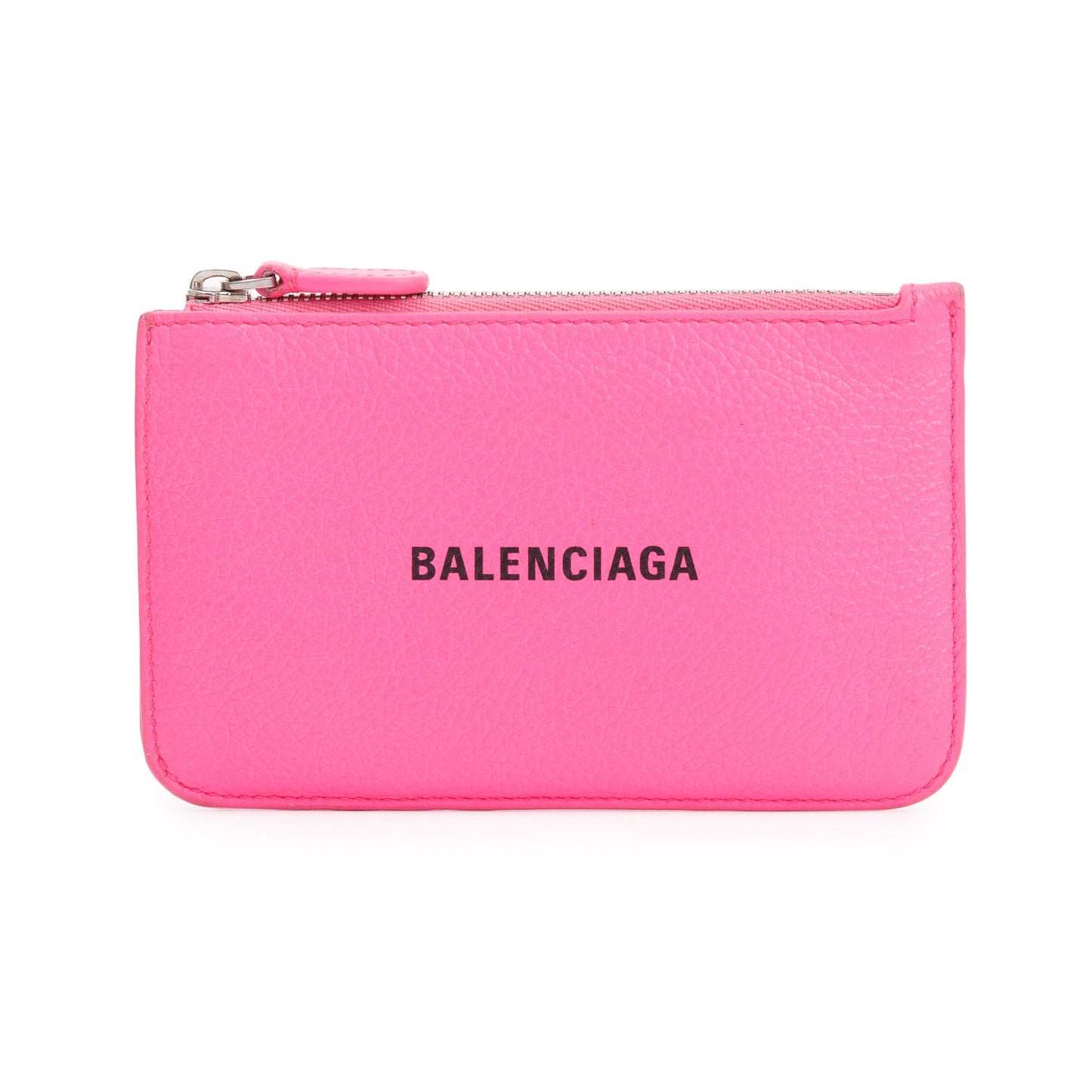 Balenciaga Pink Calfskin Leather Large Long Coin and Card Holder
