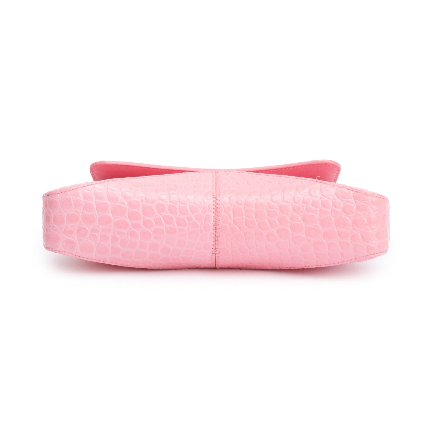 Balenciaga Pink Croc-Embossed Leather XX Small Flap Crossbody Bag