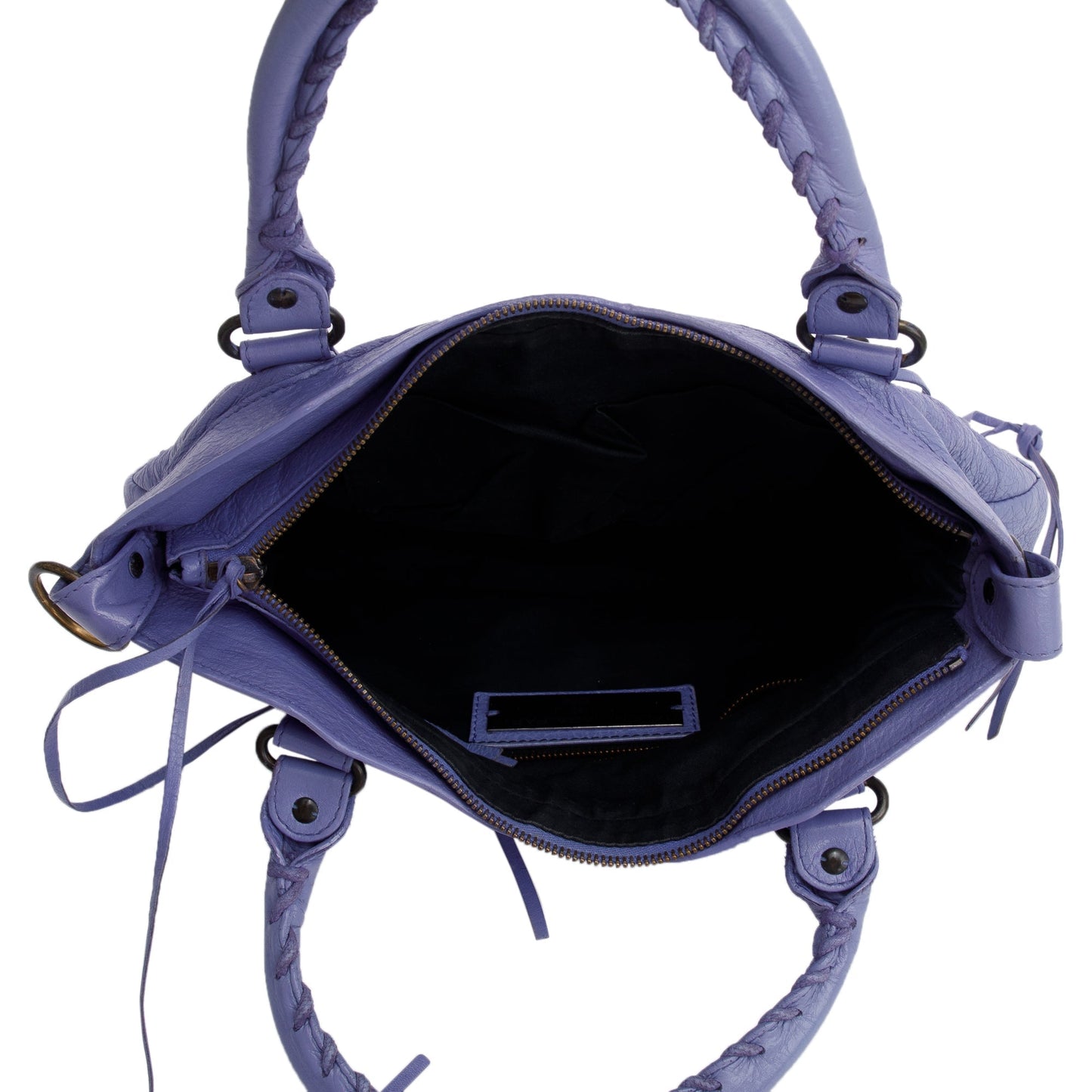 Balenciaga Purple Arena Leather Motocross Classic First Bag