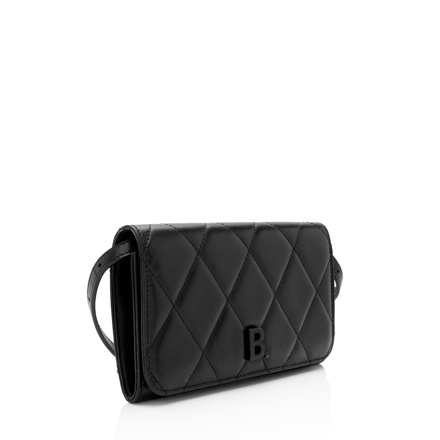 Luxury Balenciaga Trending 2025 Quilted Calfskin B Phone Holder Crossbody (SHF-wF8OTg)