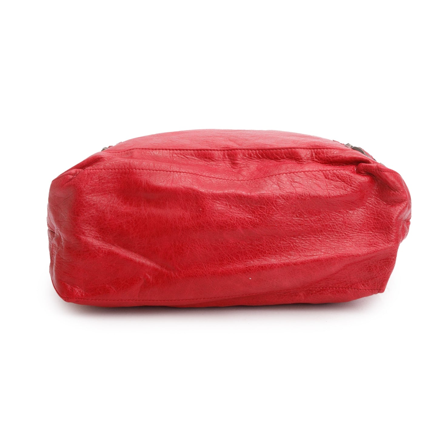 Balenciaga Red Agneau Leather Classic Day Hobo Bag