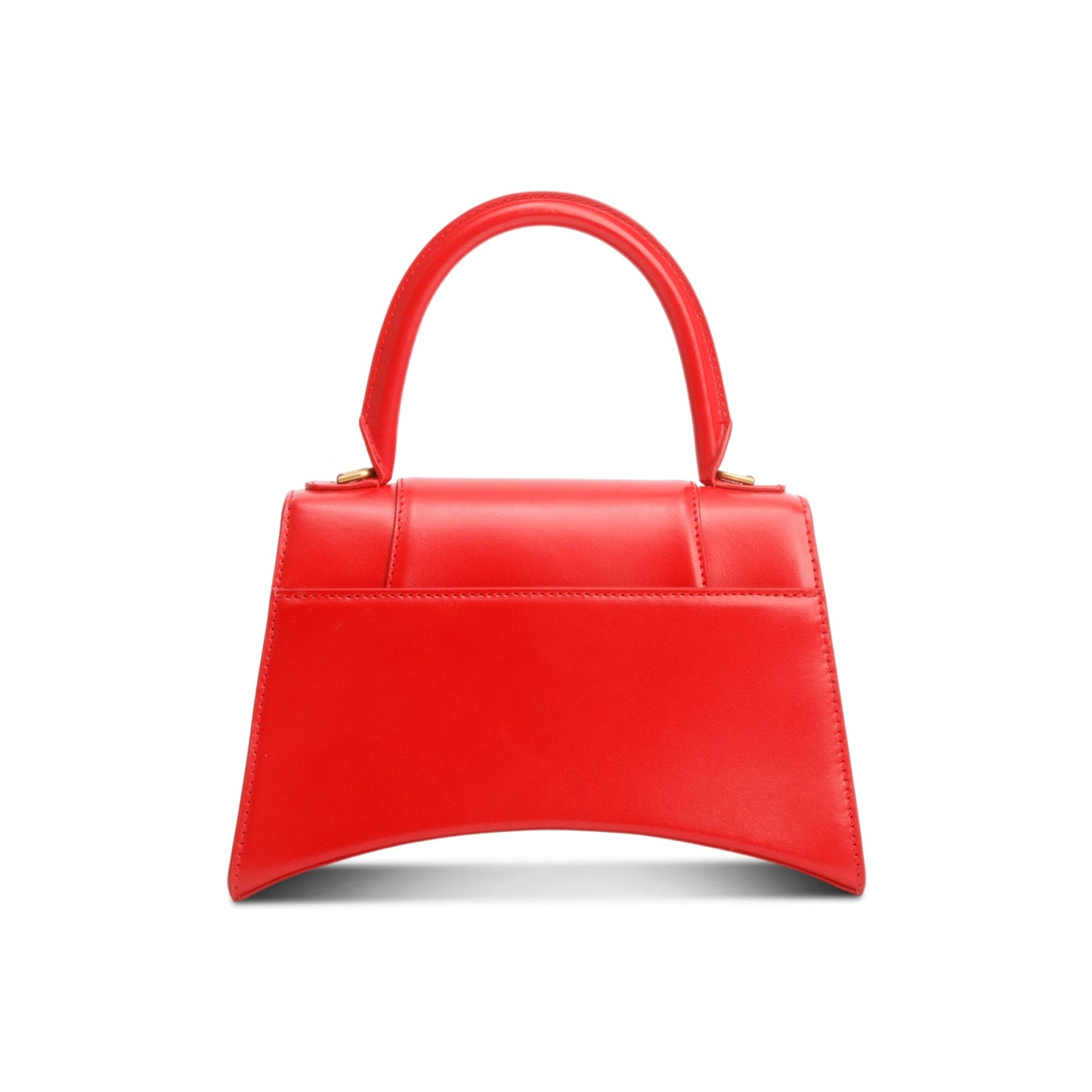 Balenciaga Red Smooth Leather Small Hourglass Top Handle Bag