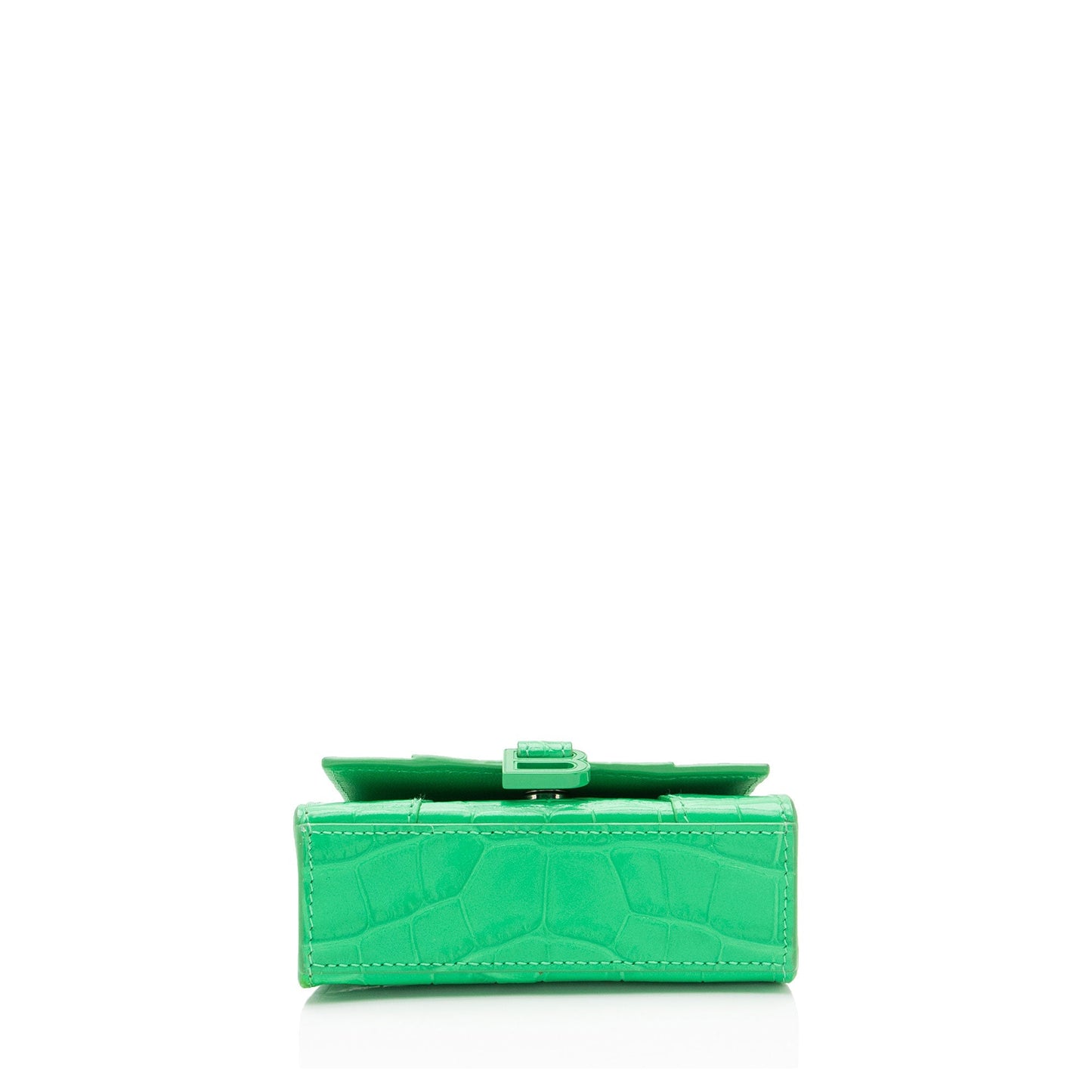 Luxury Balenciaga Trending 2025 Shiny Croc Embossed Calfskin Hourglass Super Nano Top Handle (SHF-c6OAtN)