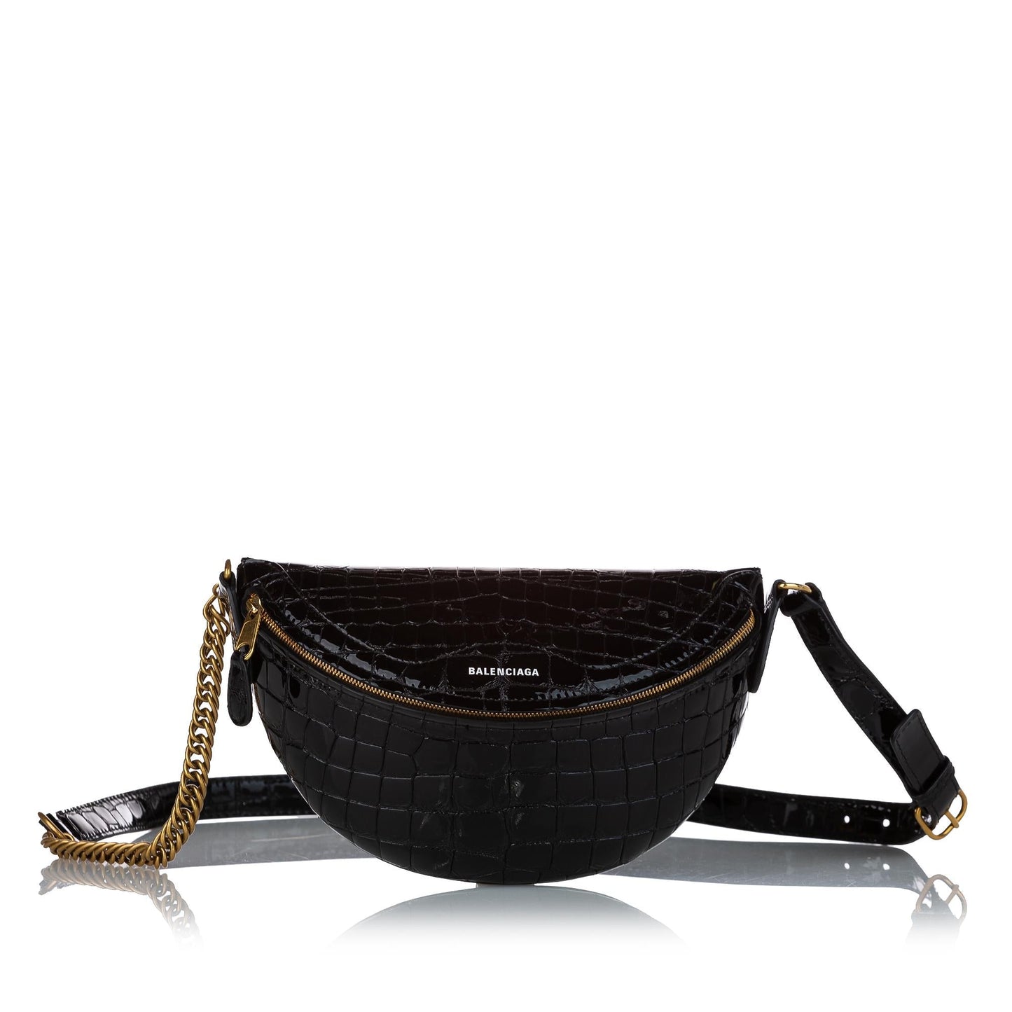 Luxury Balenciaga Trending 2025 Souvenir Embossed Patent Leather Belt Bag (SHG-27024)
