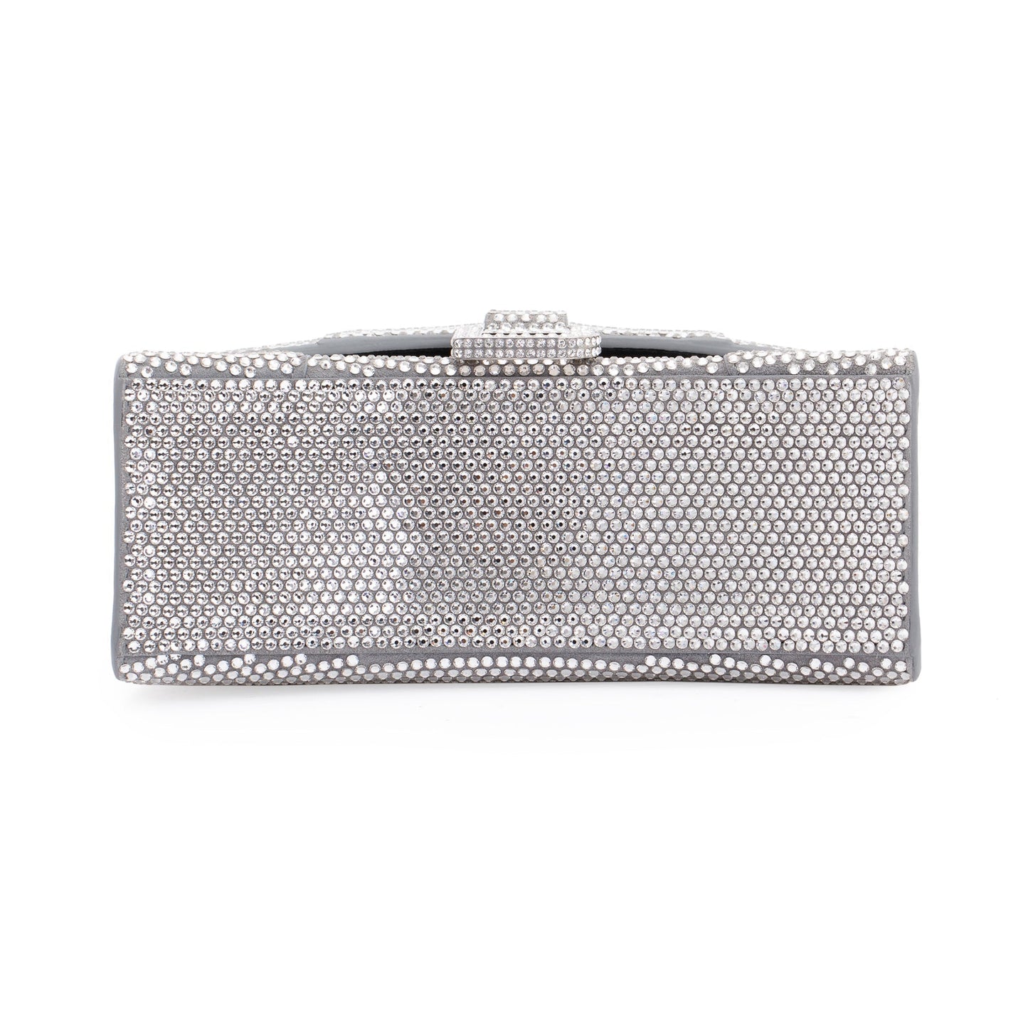 Balenciaga Suede Rhinestone Hourglass XS Top Handle Bag