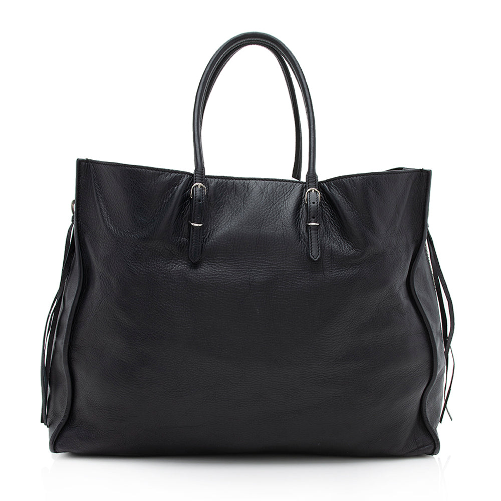 Luxury Balenciaga Trending 2025 Veau Leather Papier A4 Zip Around Tote (SHF-12250)