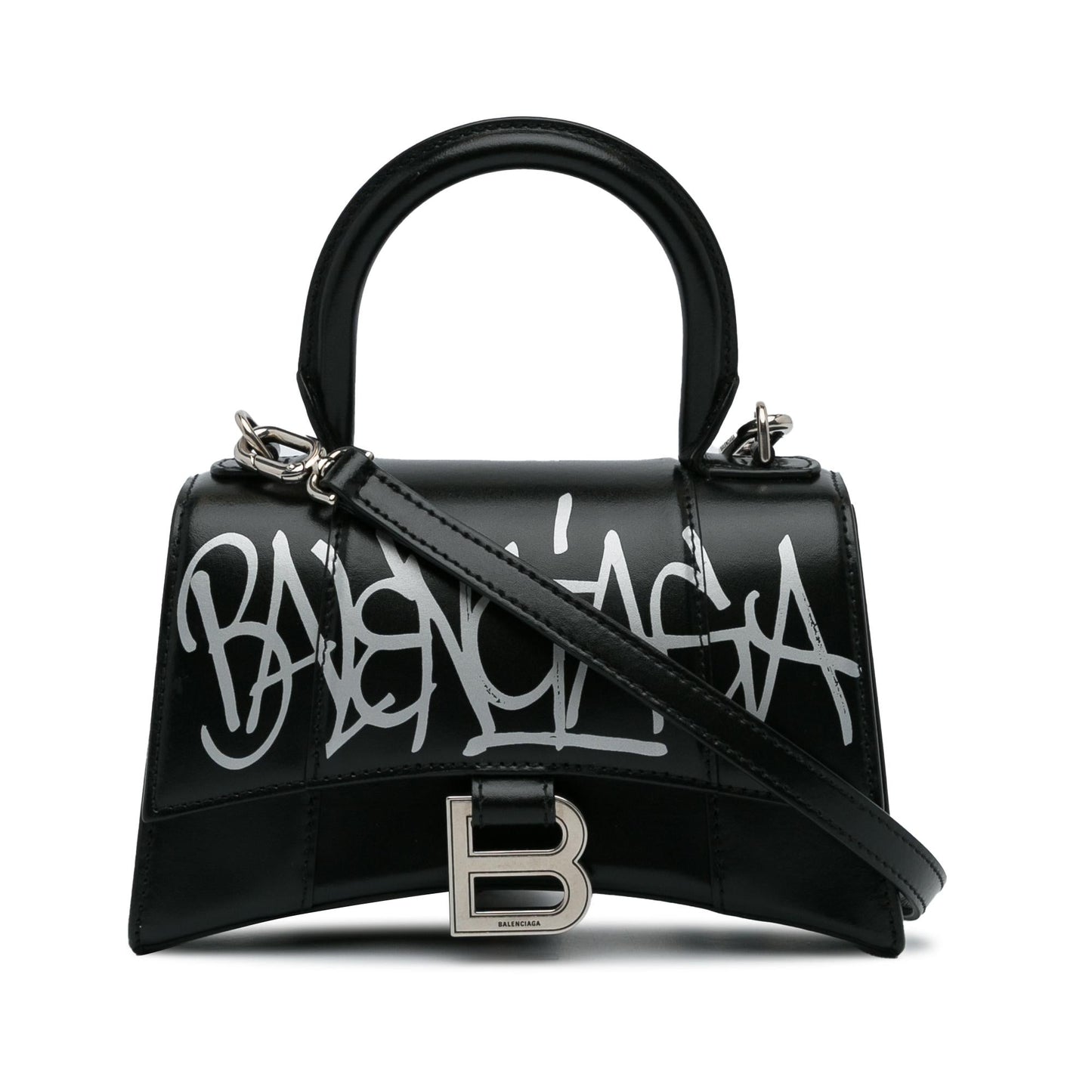 Luxury Balenciaga Trending 2025 XS Hourglass Graffiti Top Handle Bag (SHG-Z3JD8X)