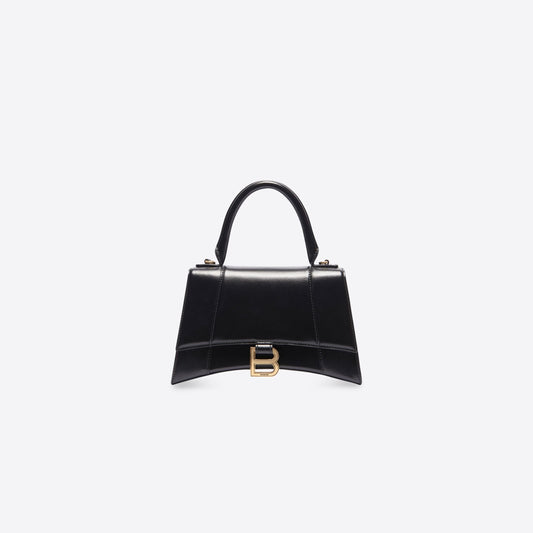 Balenciaga Hourglass Small Top Handle Bag in Black
