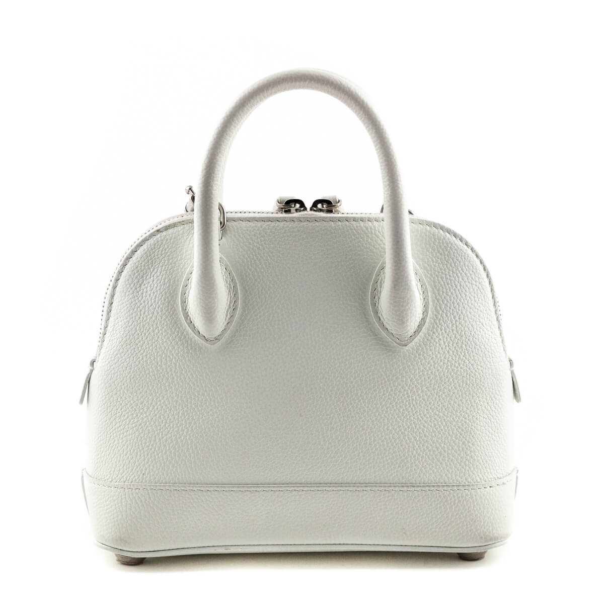 Luxury Balenciaga Trending 2025 White Grained Calfskin XXS Ville Top Handle Bag