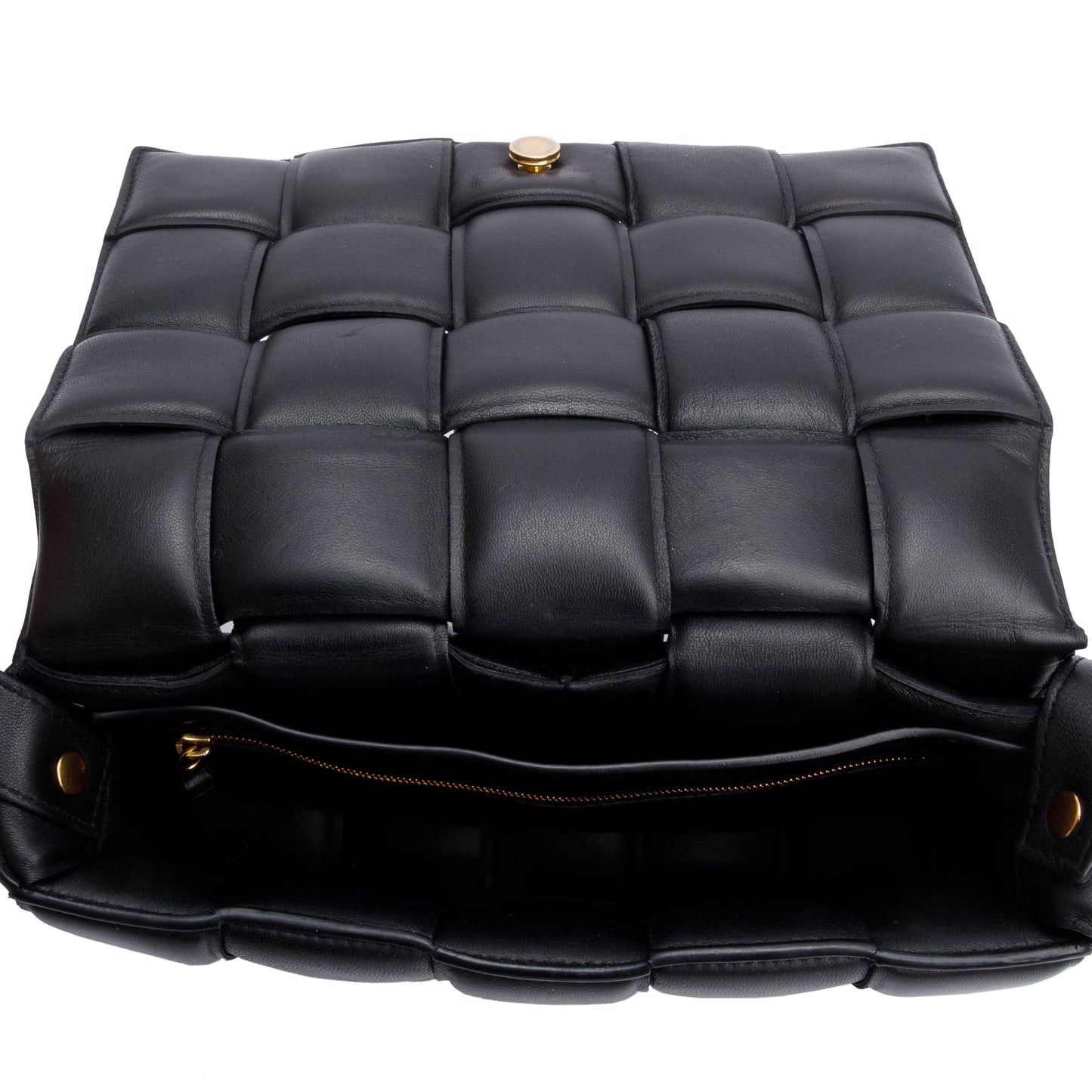 Bottega Veneta Black Lambskin Leather Classic Padded Cassette Bag