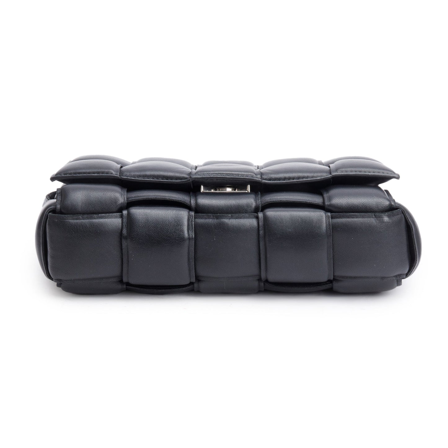 Bottega Veneta Black Nappa Intrecciato Padded Chain Cassette Bag