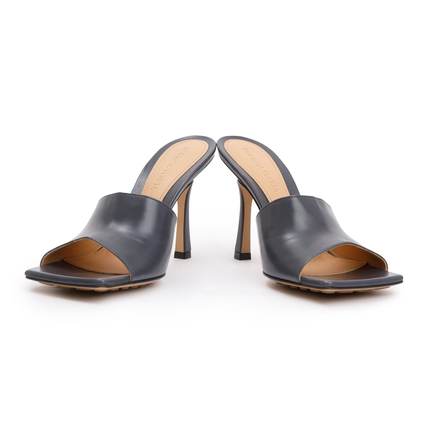 Bottega Veneta Grey Nappa Leather Stretch Mule, Size 36