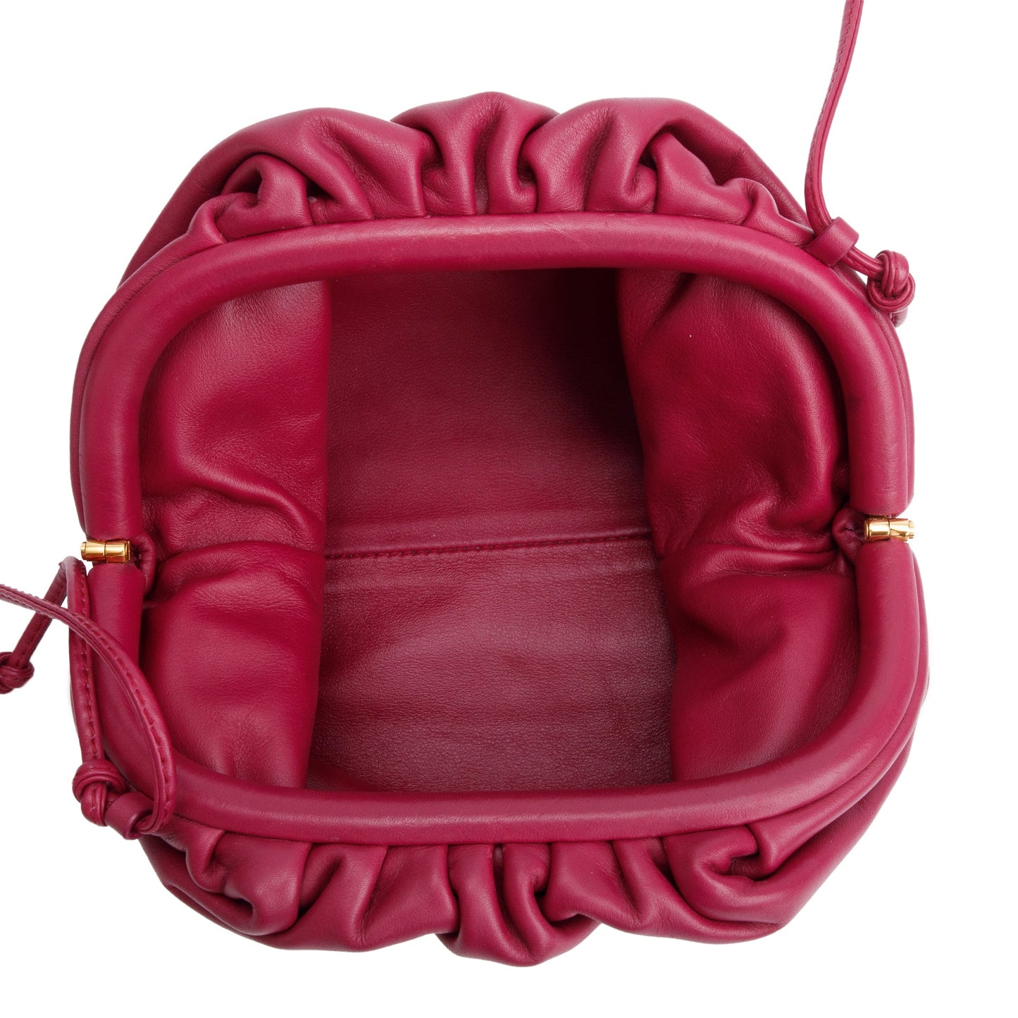 Bottega Veneta Maroon Intrecciato Leather Mini Pouch Crossbody