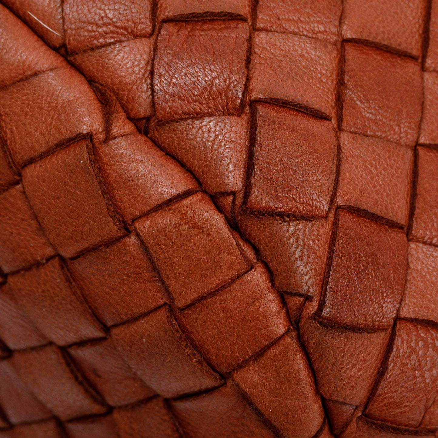 Bottega Veneta Vintage Brown Intrecciato Leather Drawstring Shoulder Bag