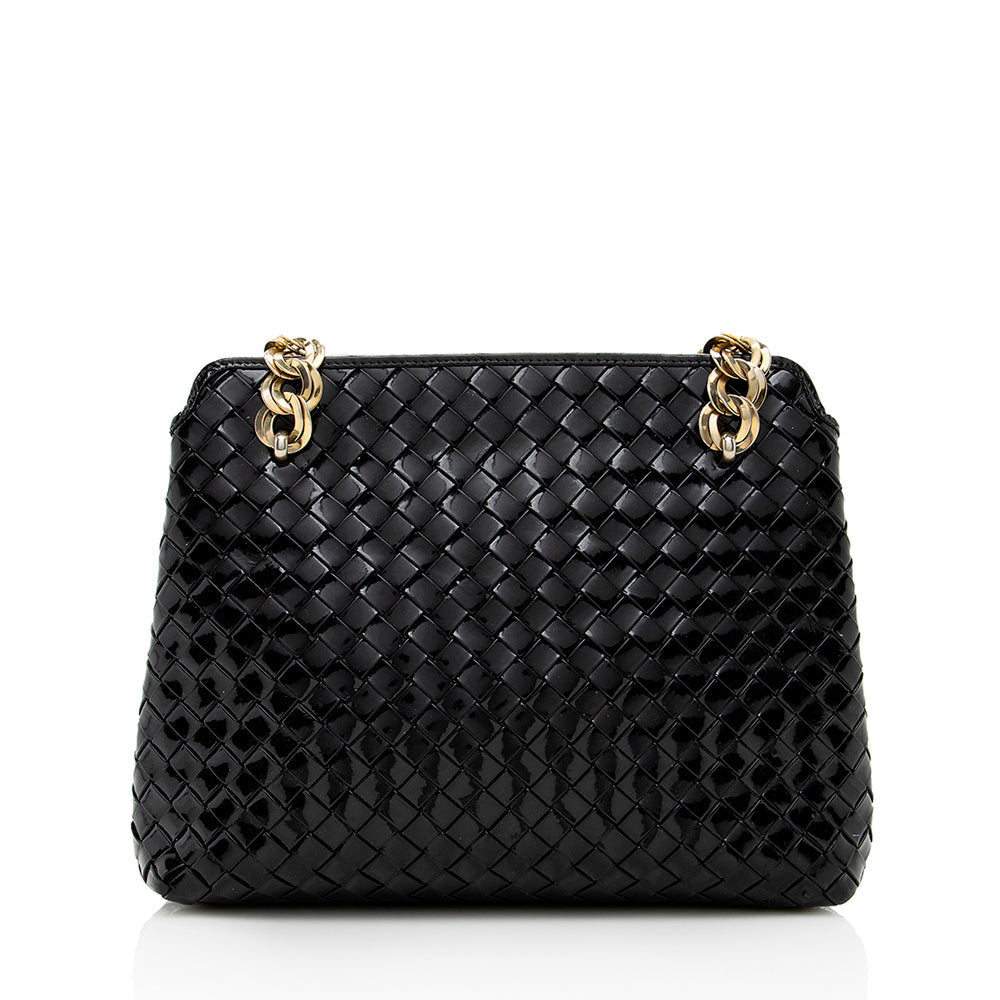 Luxury Bottega Veneta Vintage Intercciato Nappa Chain Shoulder Bag (SHF-18301)