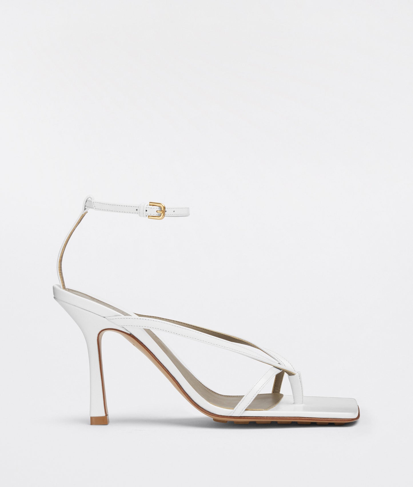 Bottega Veneta Stretch Sandals in Optic White