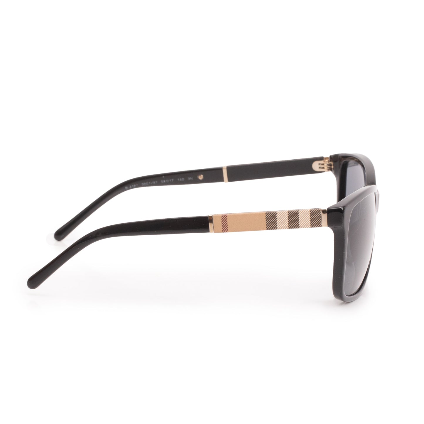 Burberry B 4181 Check/Black Acetate Rectangular Sunglasses