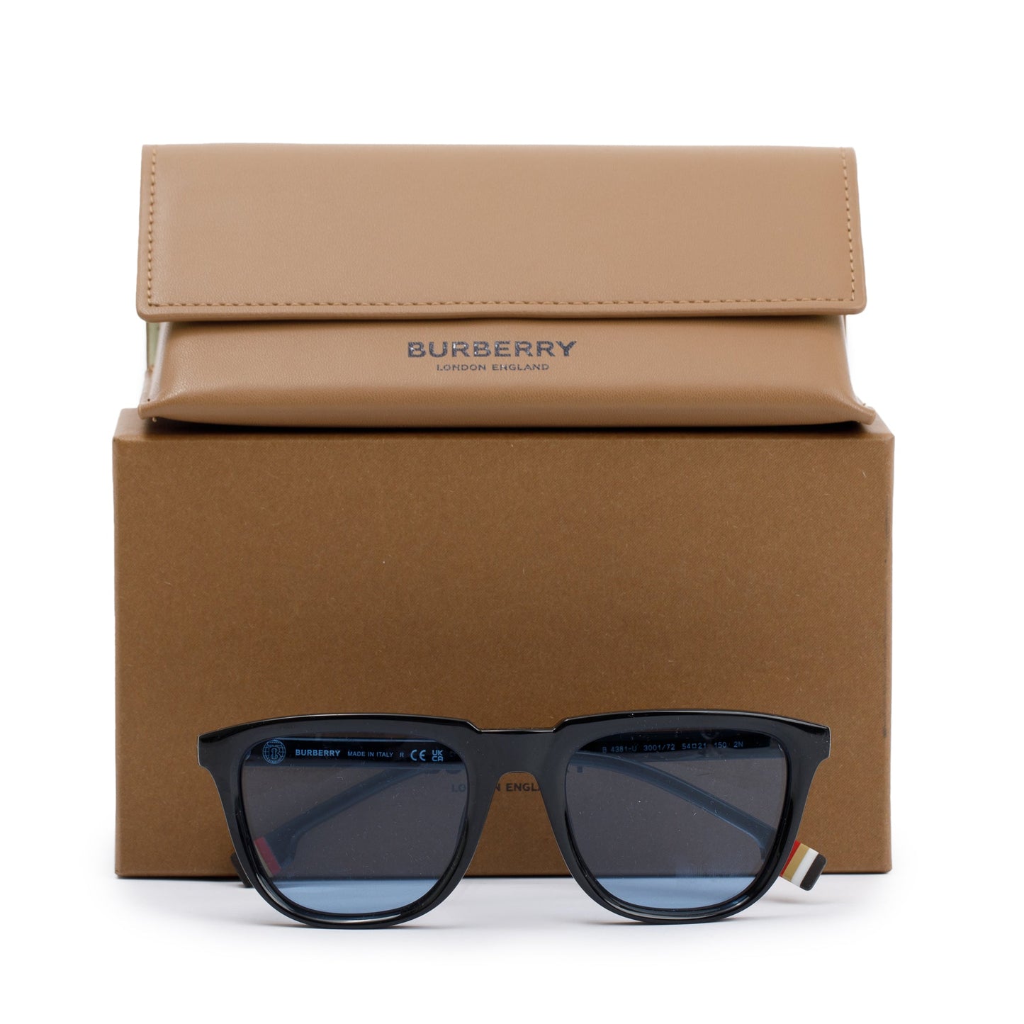 Burberry B 4381-U Black Acetate Square Sunglasses