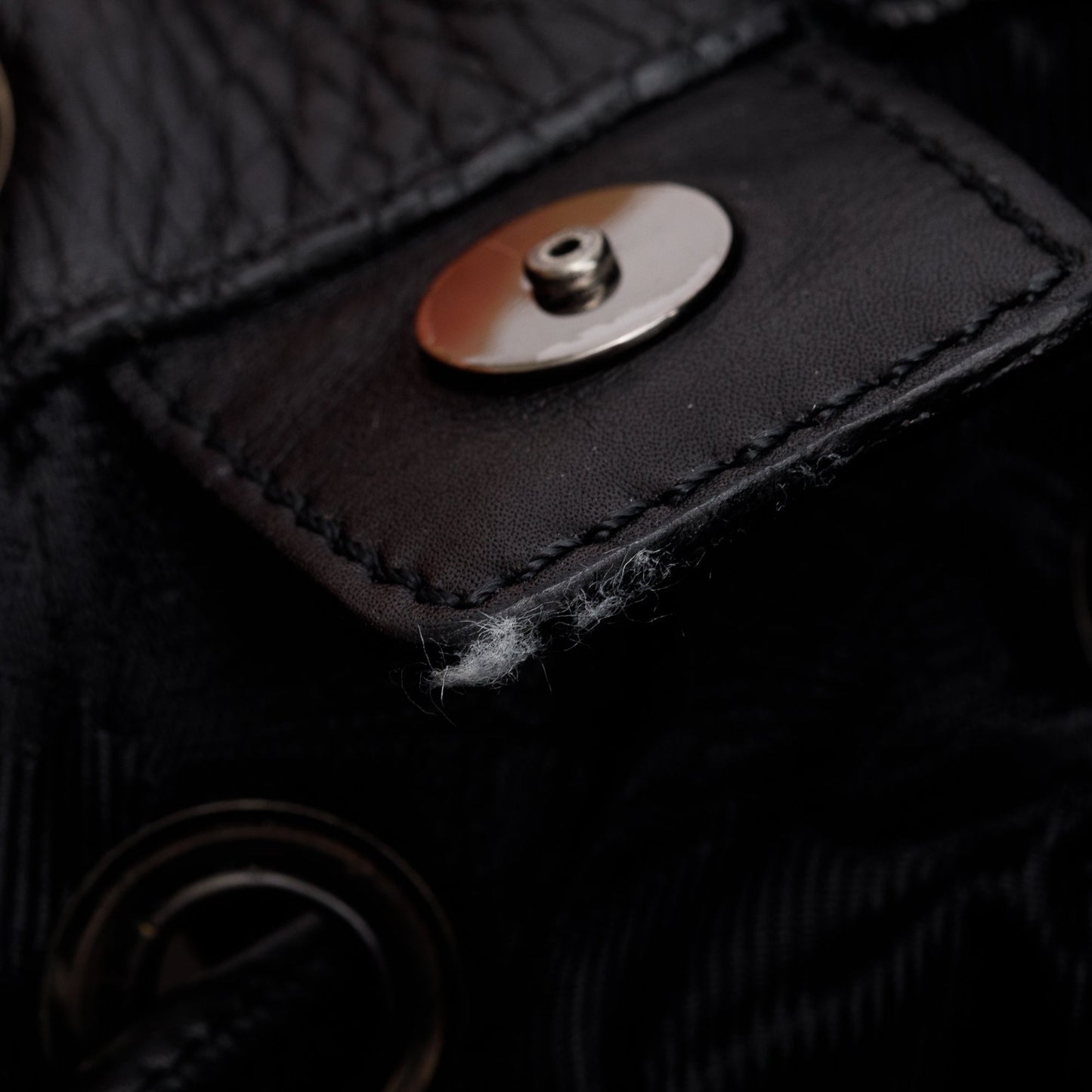 Burberry Black Calfskin Leather Mason Warrior Studded Hobo