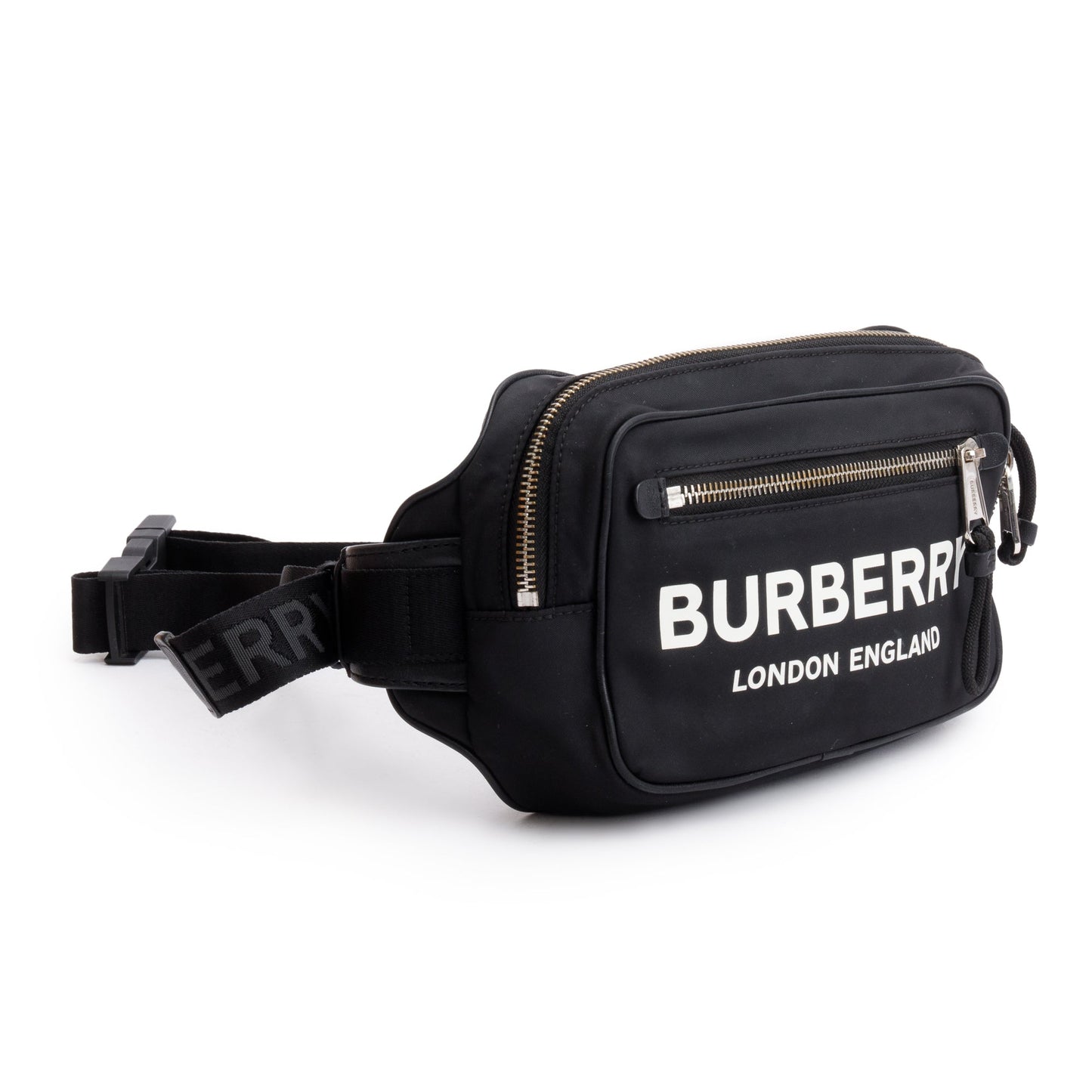 Burberry Black Econyl Logo-Print Bum Bag