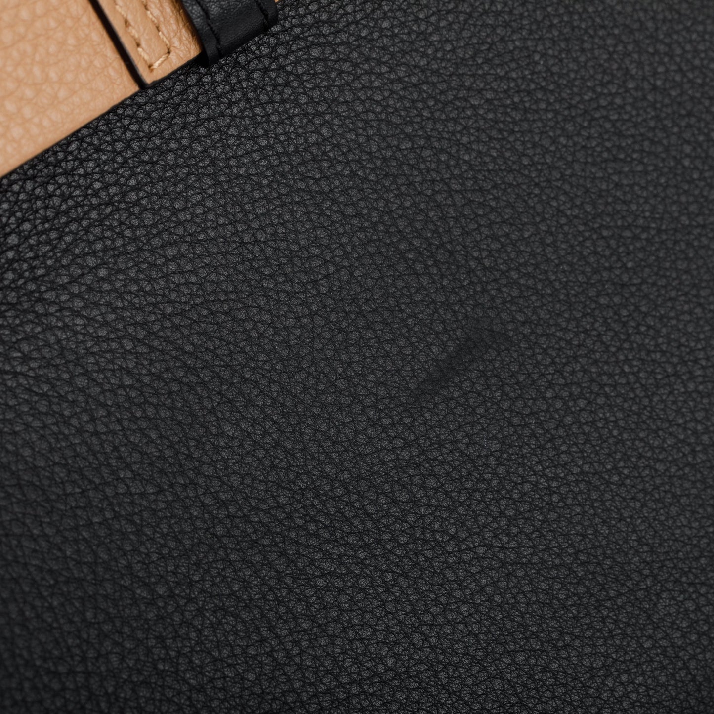 Burberry Black Grained Calfskin Leather Small Belt Tote Bag