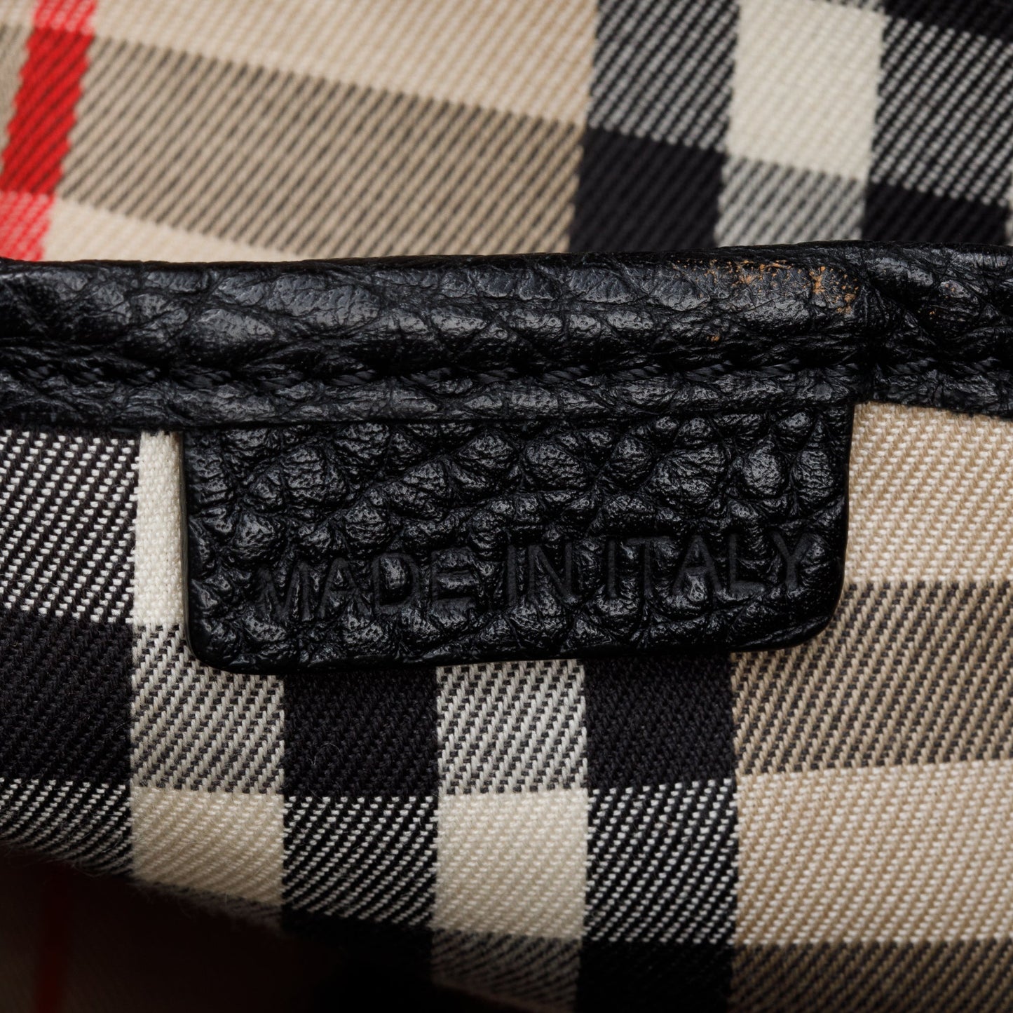 Burberry Black Grained Leather Greenwood Small Bowling Bag