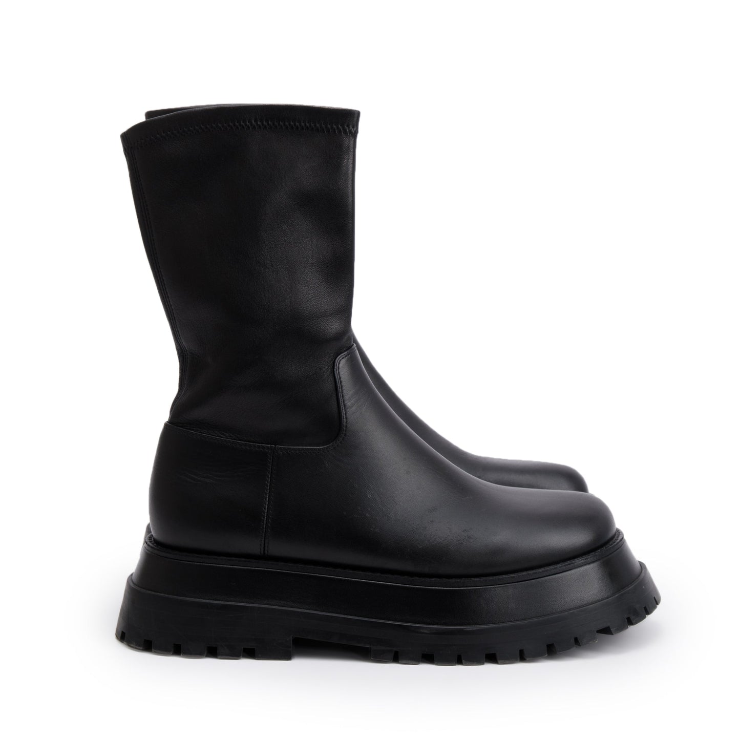 Burberry Black Leather Alf Hurr Ankle Boots, Size 37