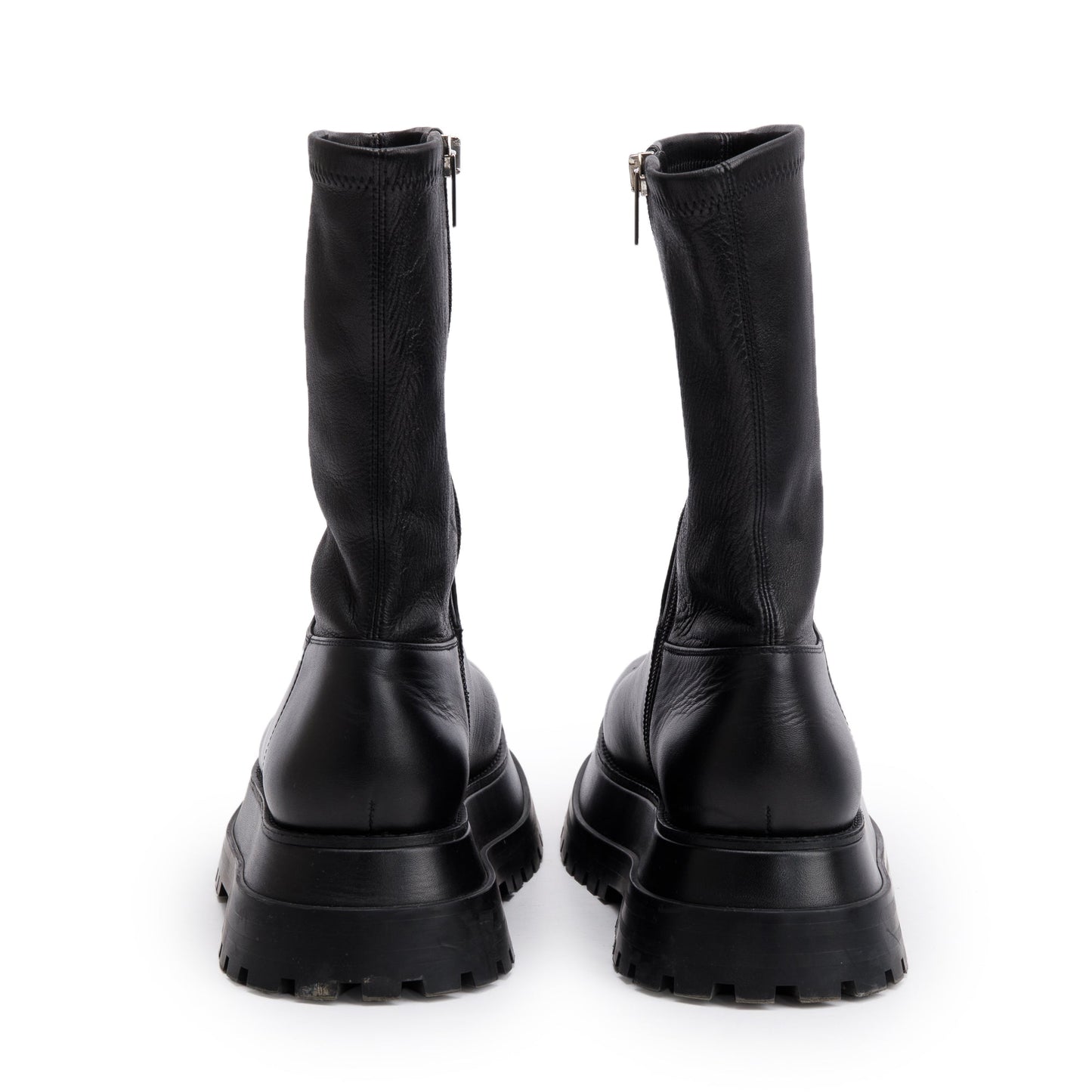 Burberry Black Leather Alf Hurr Ankle Boots, Size 37