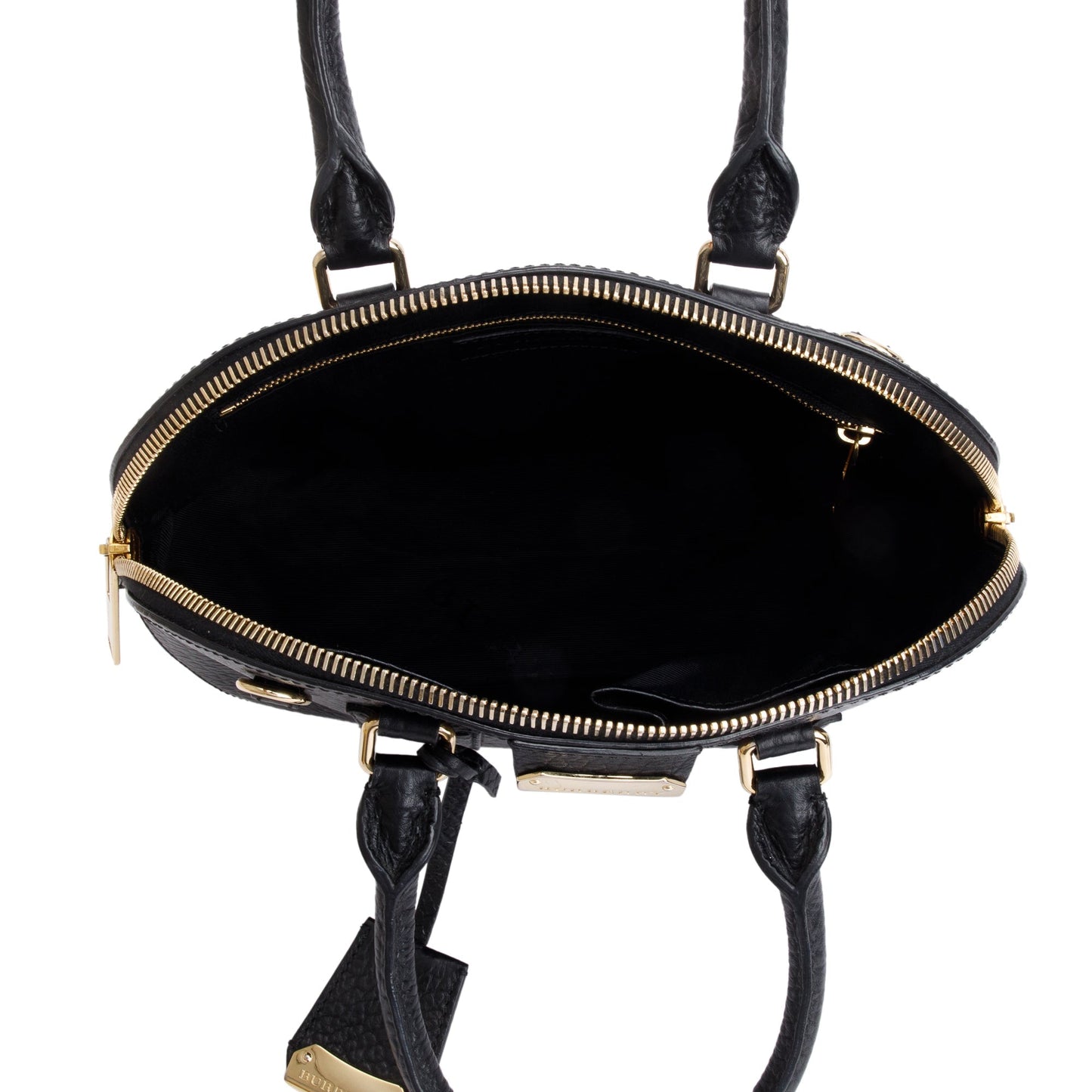Burberry Black Leather Orchard Handle Bag
