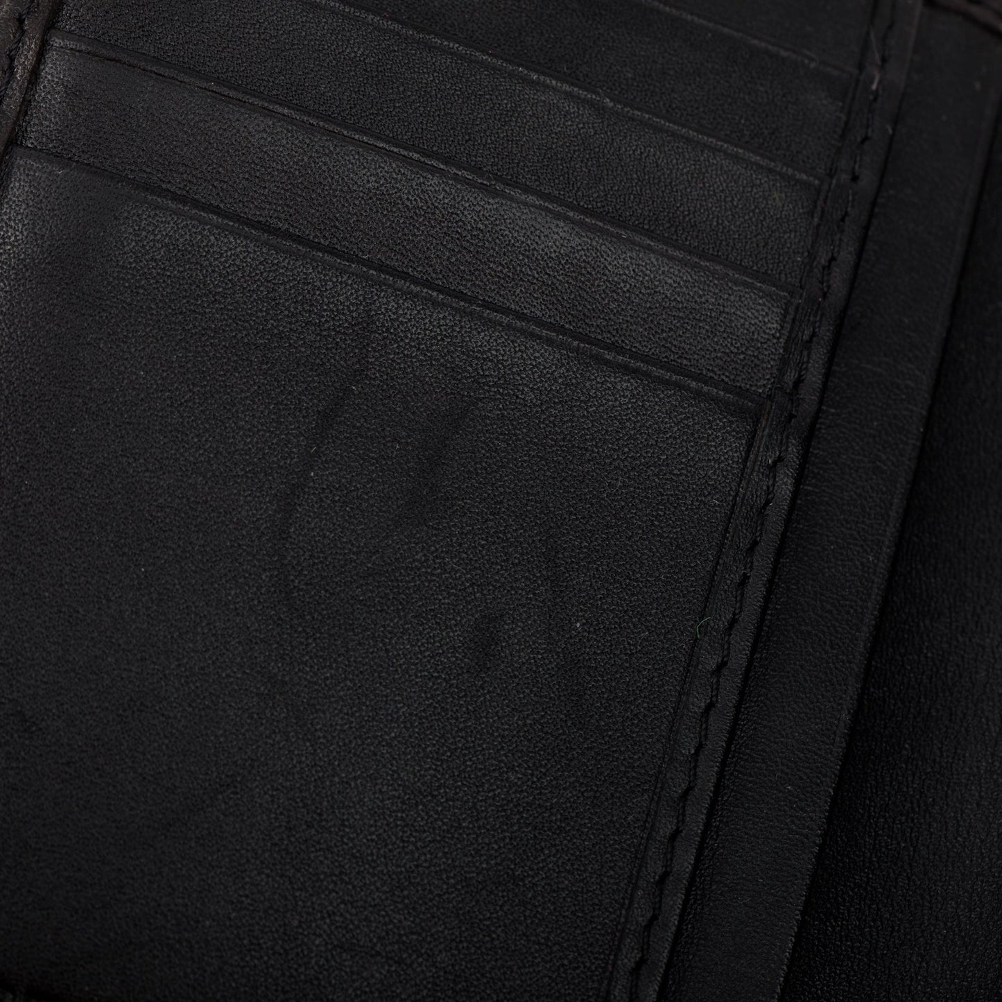 Burberry Black Leather Trimmed Beat Check Bifold Wallet
