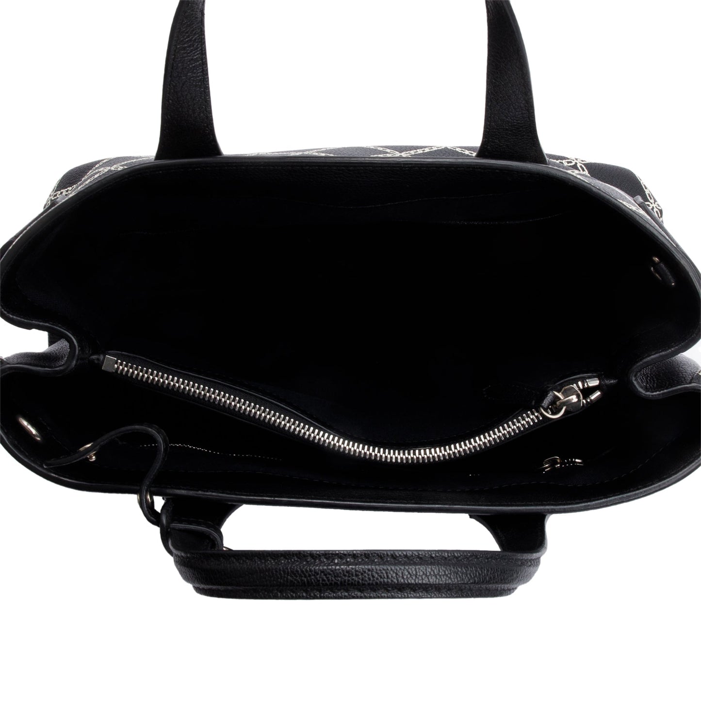 Burberry Black Printed Calfskin Leather Medium Banner NM Tote
