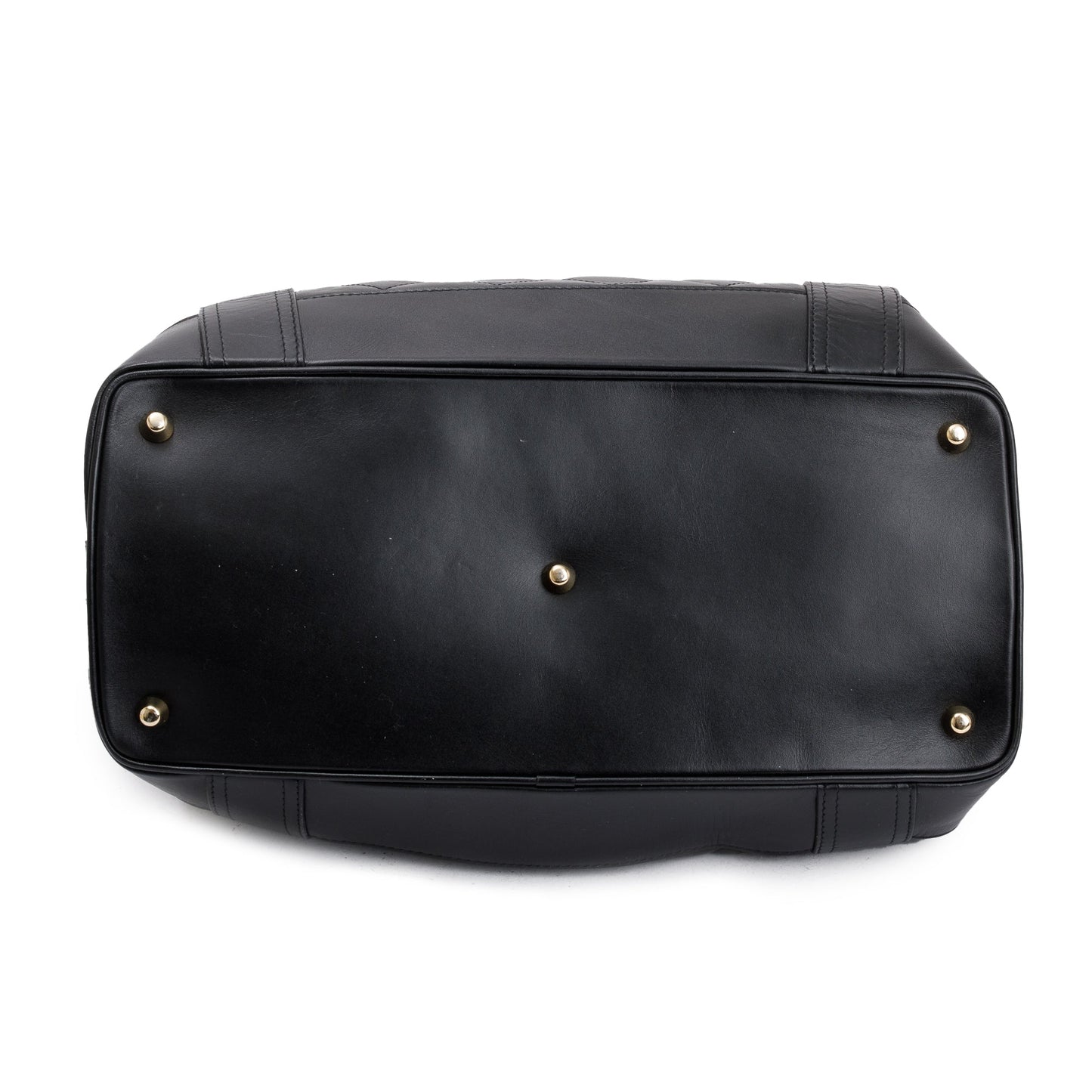 Burberry Black Quilted Calfskin Leather Beaton Bag