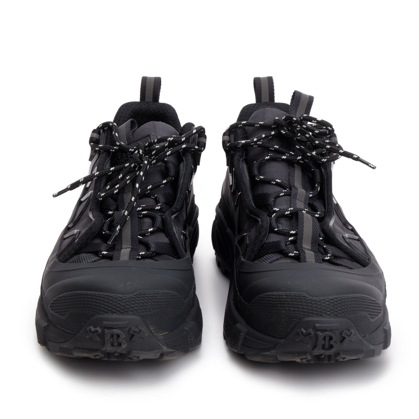 Burberry Black Rubber House Check Canvas Arthur Sneakers, Size 44