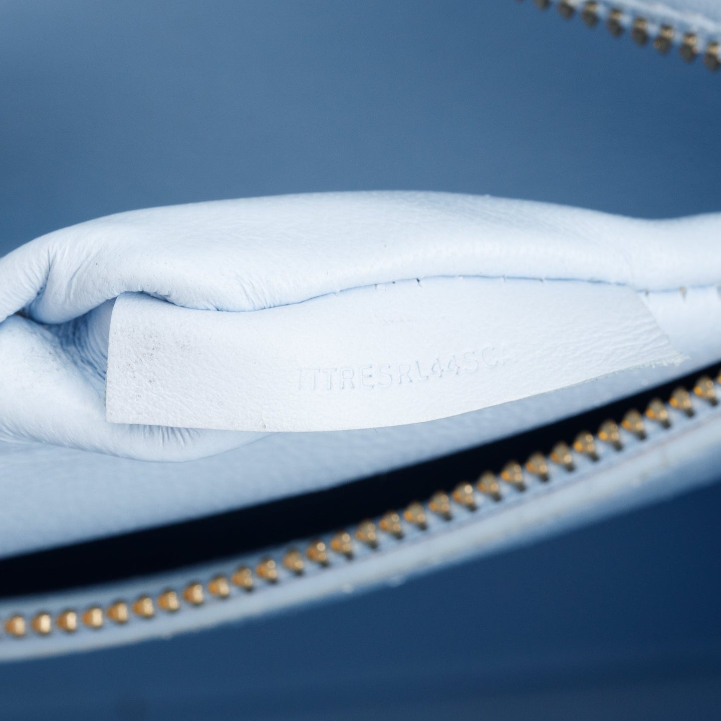 Burberry Blue Calfskin Leather Mini Pocket Bag