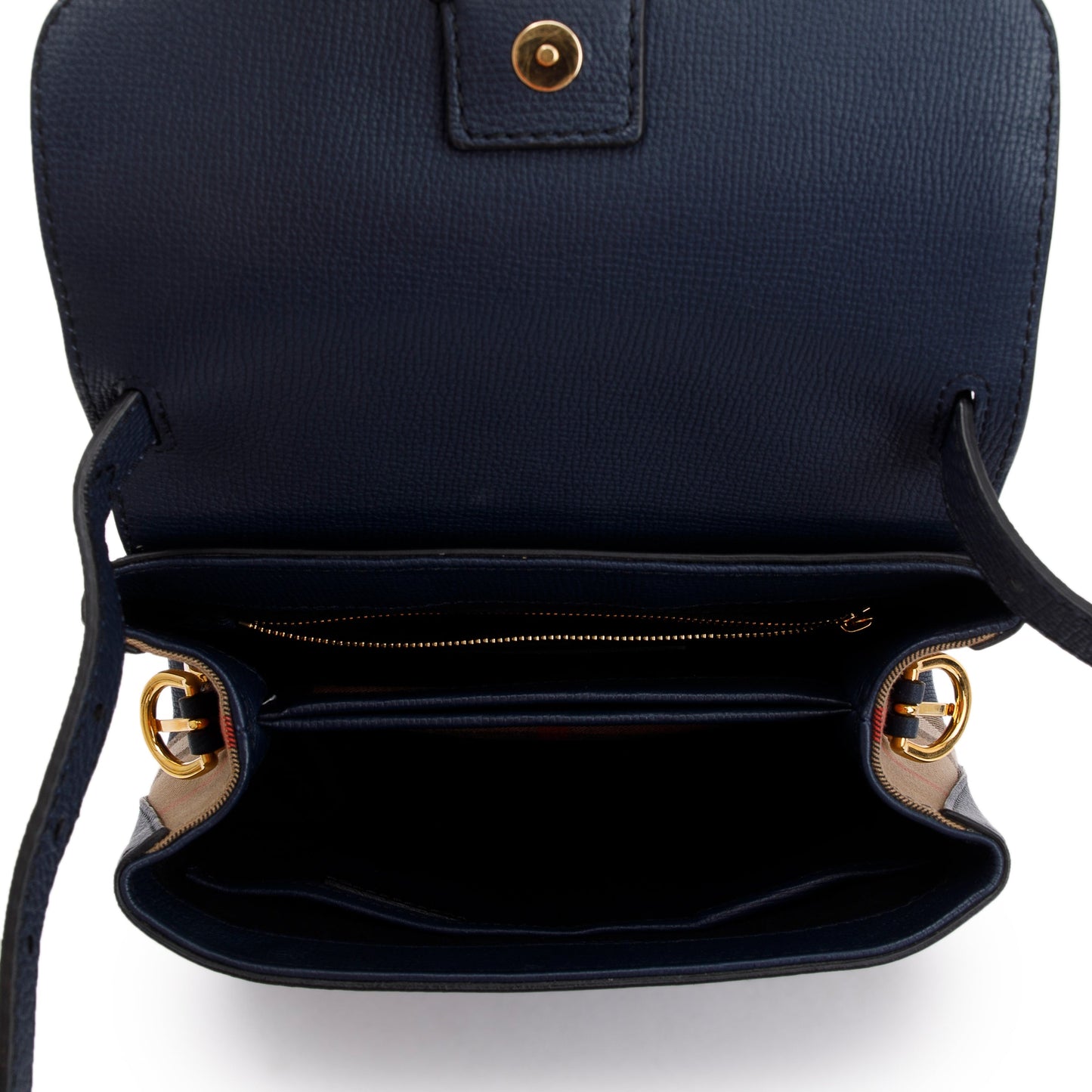 Burberry Blue Calfskin Small Camberley Bag