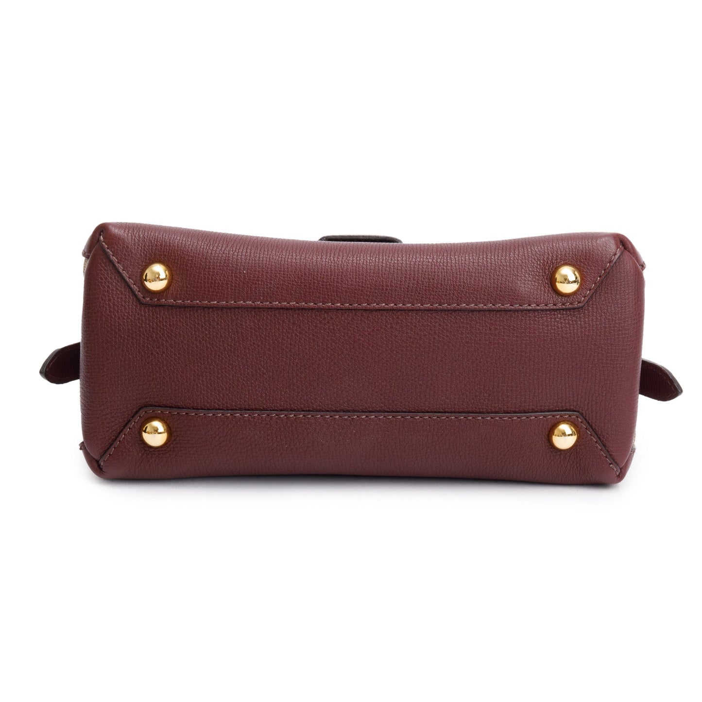 Burberry Burgundy Calfskin Small Camberley Bag