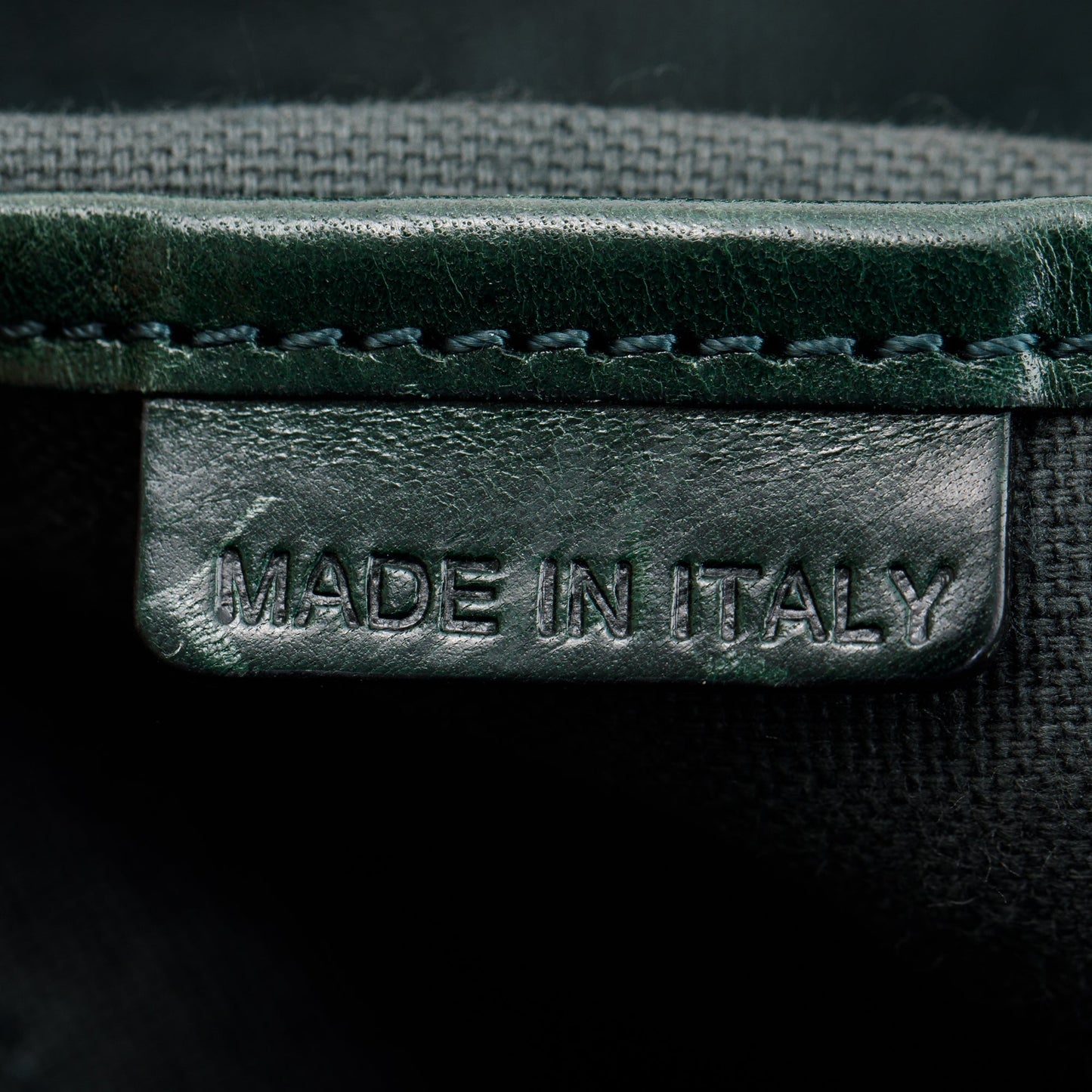 Burberry Green Pleated Stitched Leather Rosaville Bowling Bag