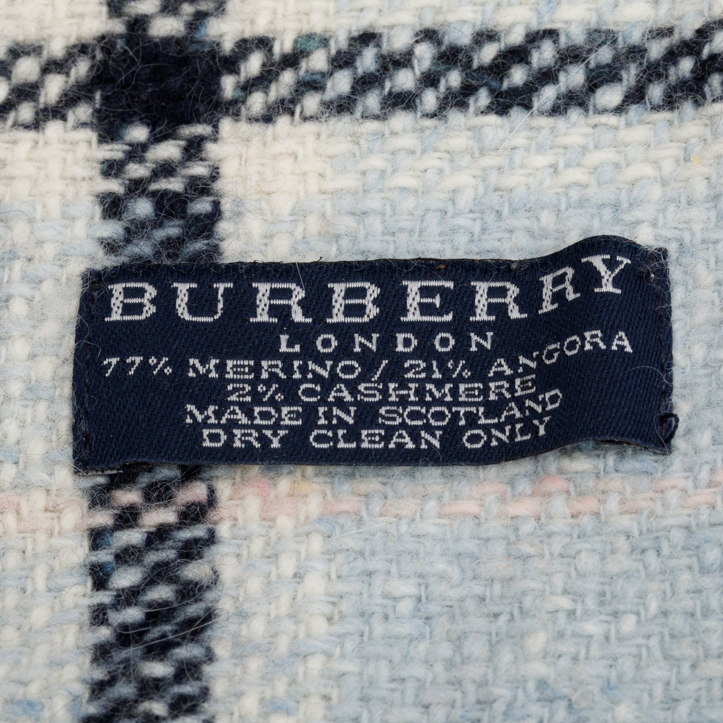 Burberry Grey  Multicolor House Check Cashmere Happy Scarf