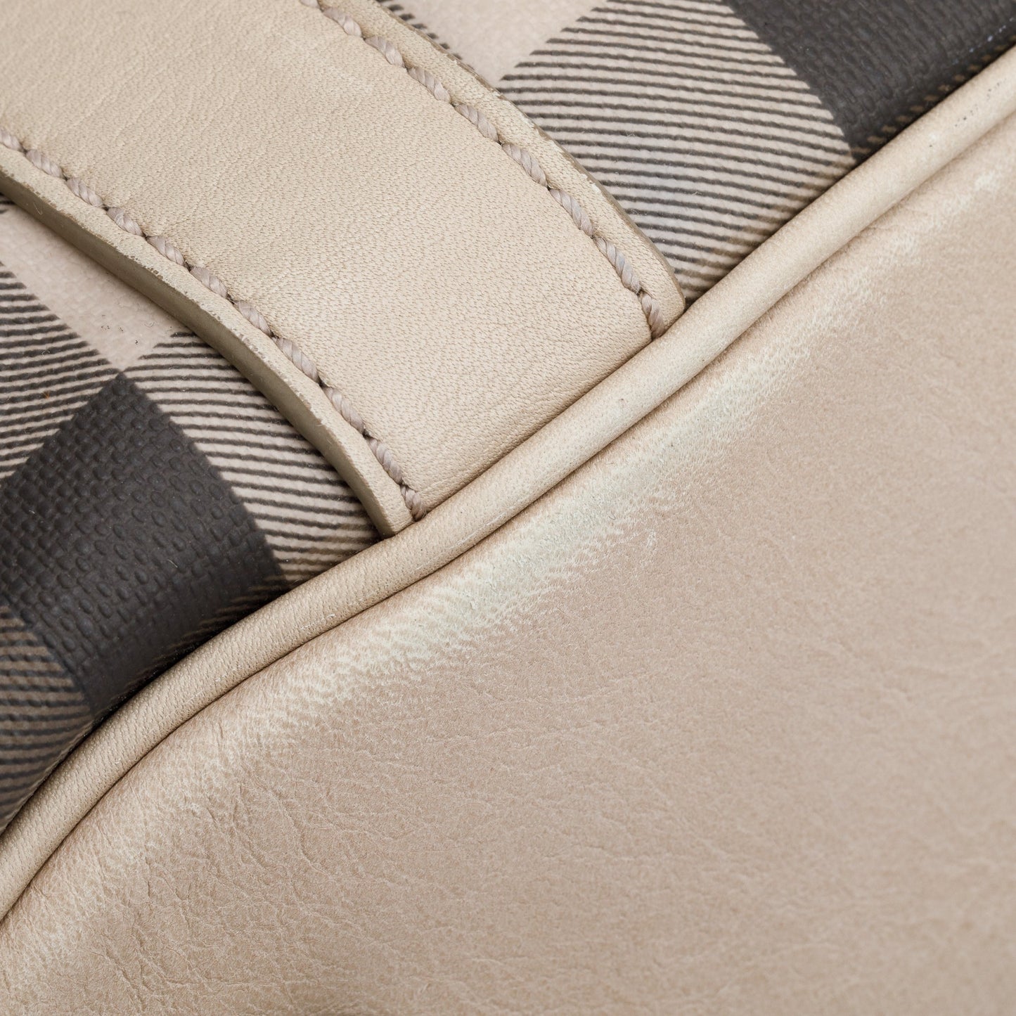Burberry Grey Smoke Checked Medium Northfield Tote
