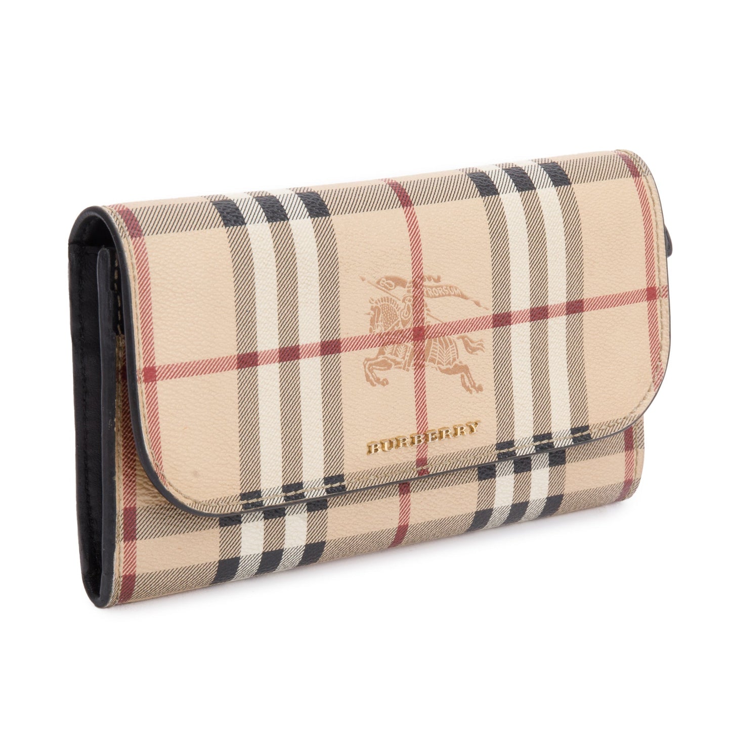 Burberry Haymarket Check Coated Canvas Harris Long Wallet