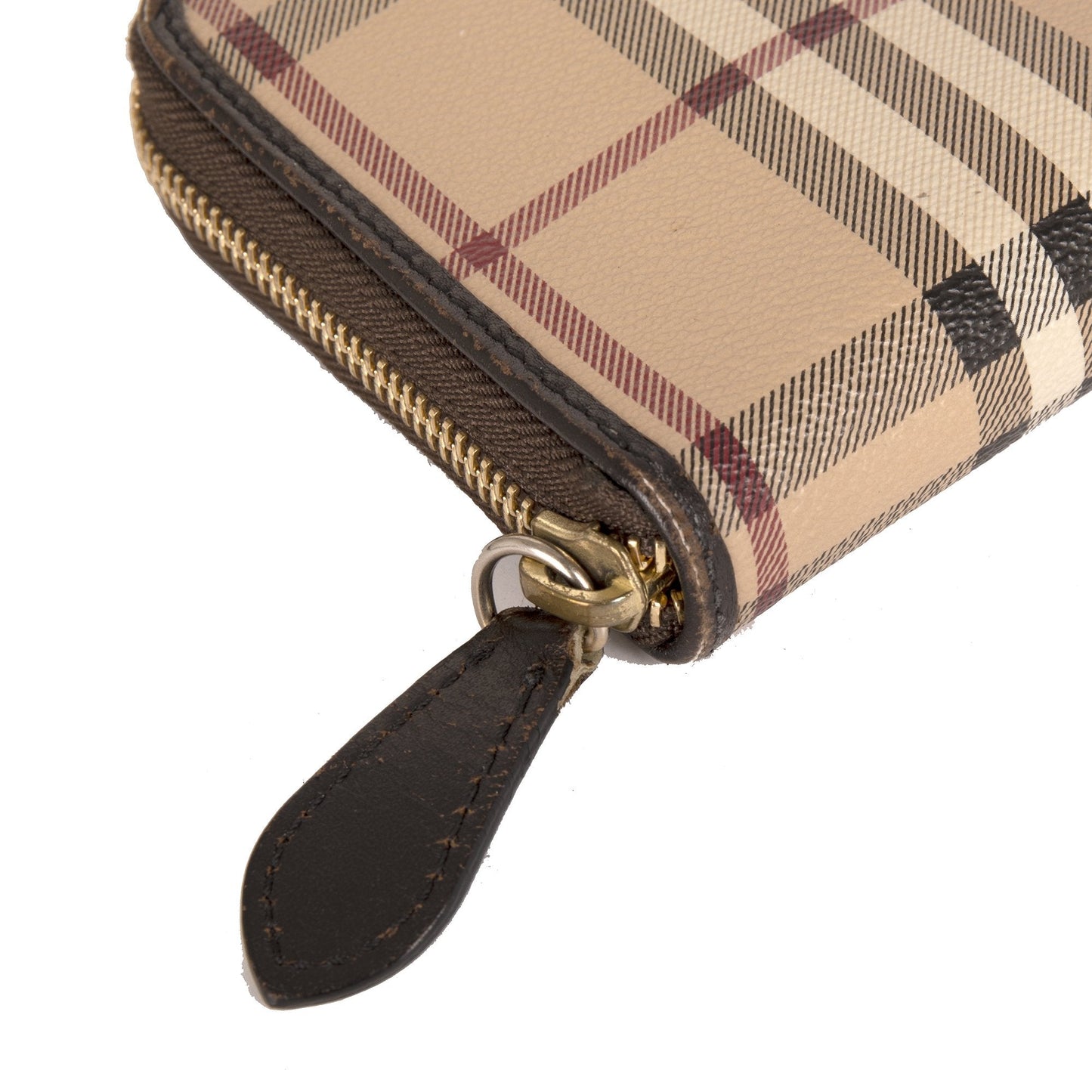 Burberry Haymarket Check Zip Wallet